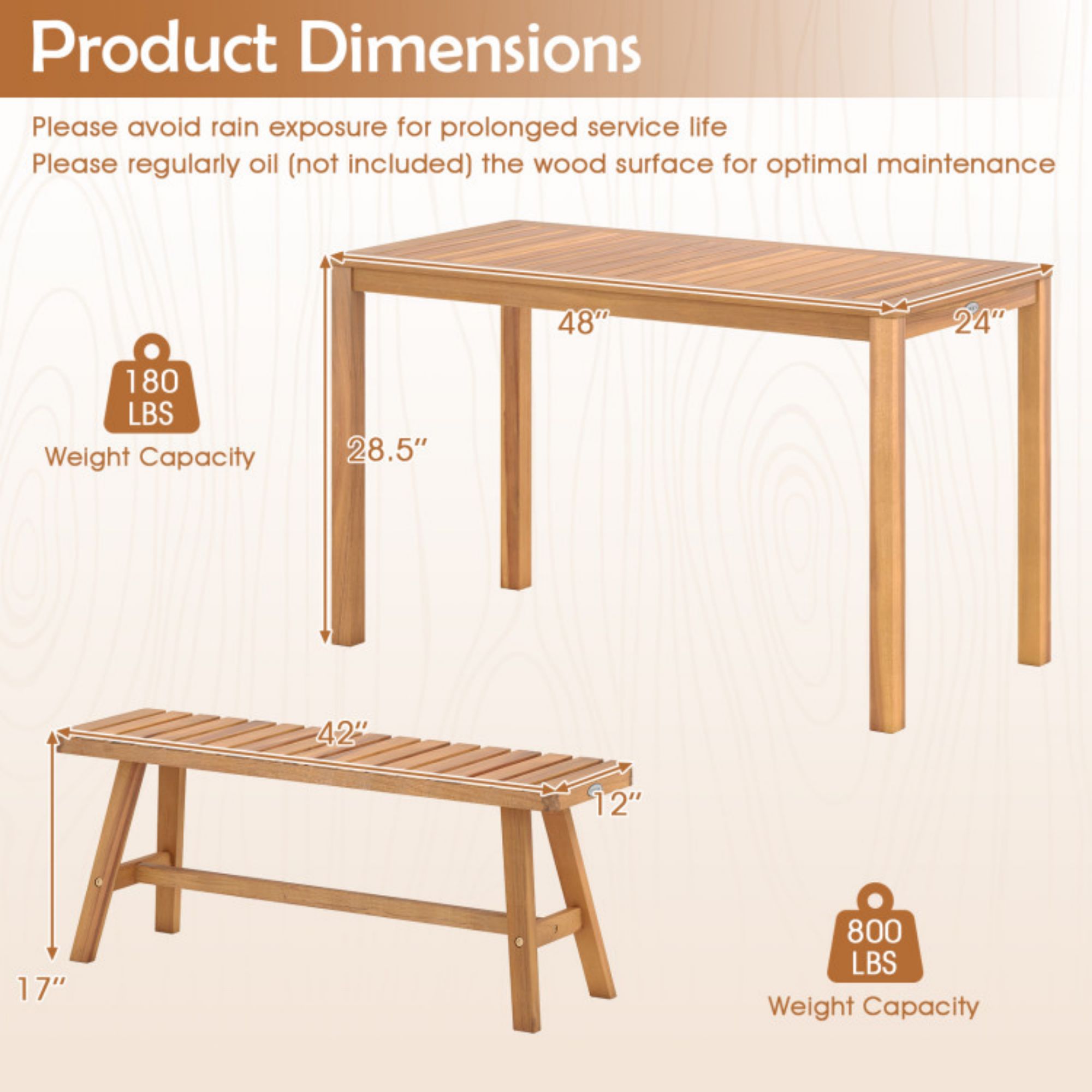 Clihome CWCH-HW65873 Patio-Dining-Sets - View #4