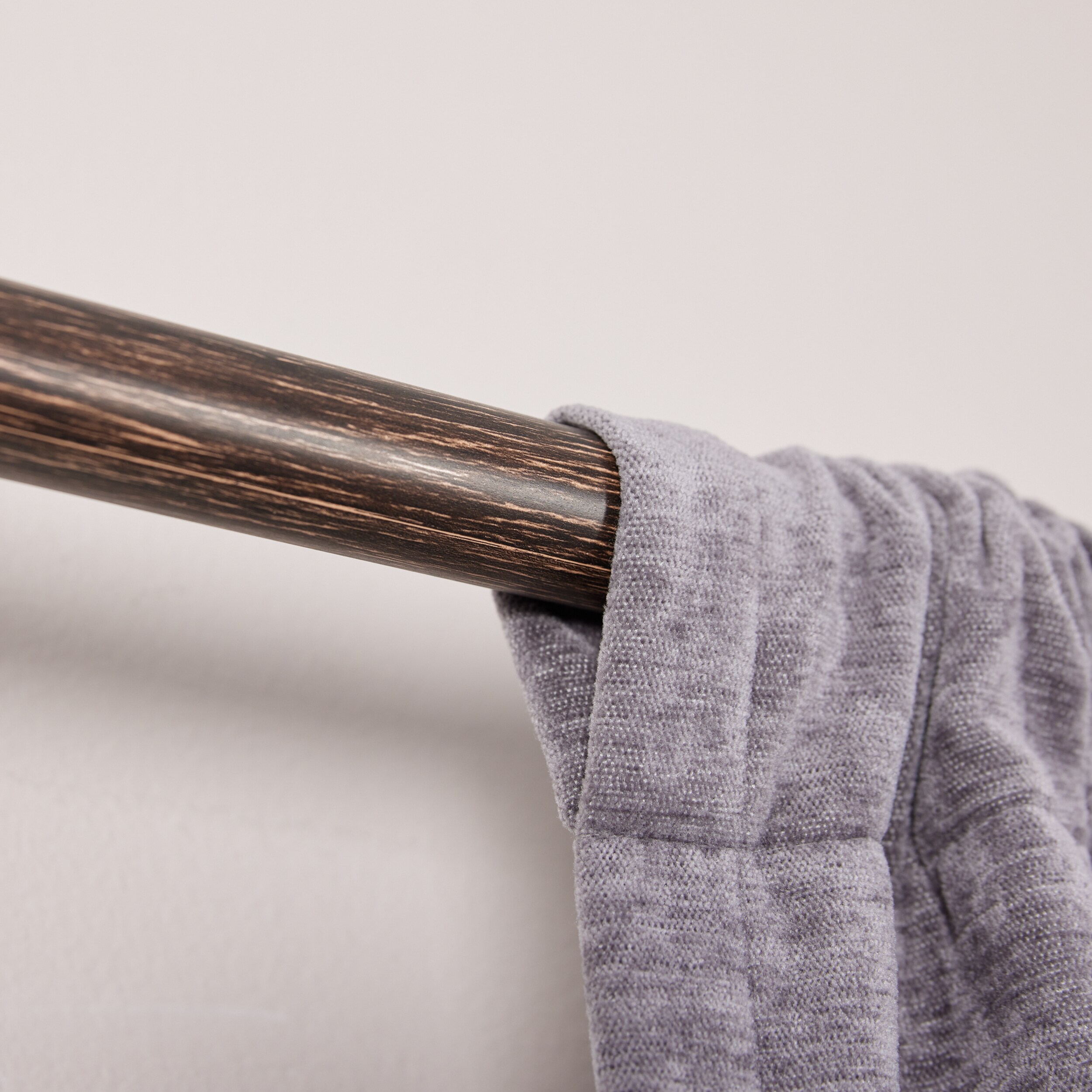 Origin 21 36-in to 72-in Wood and Gold Iron Single curtain rod with Finials