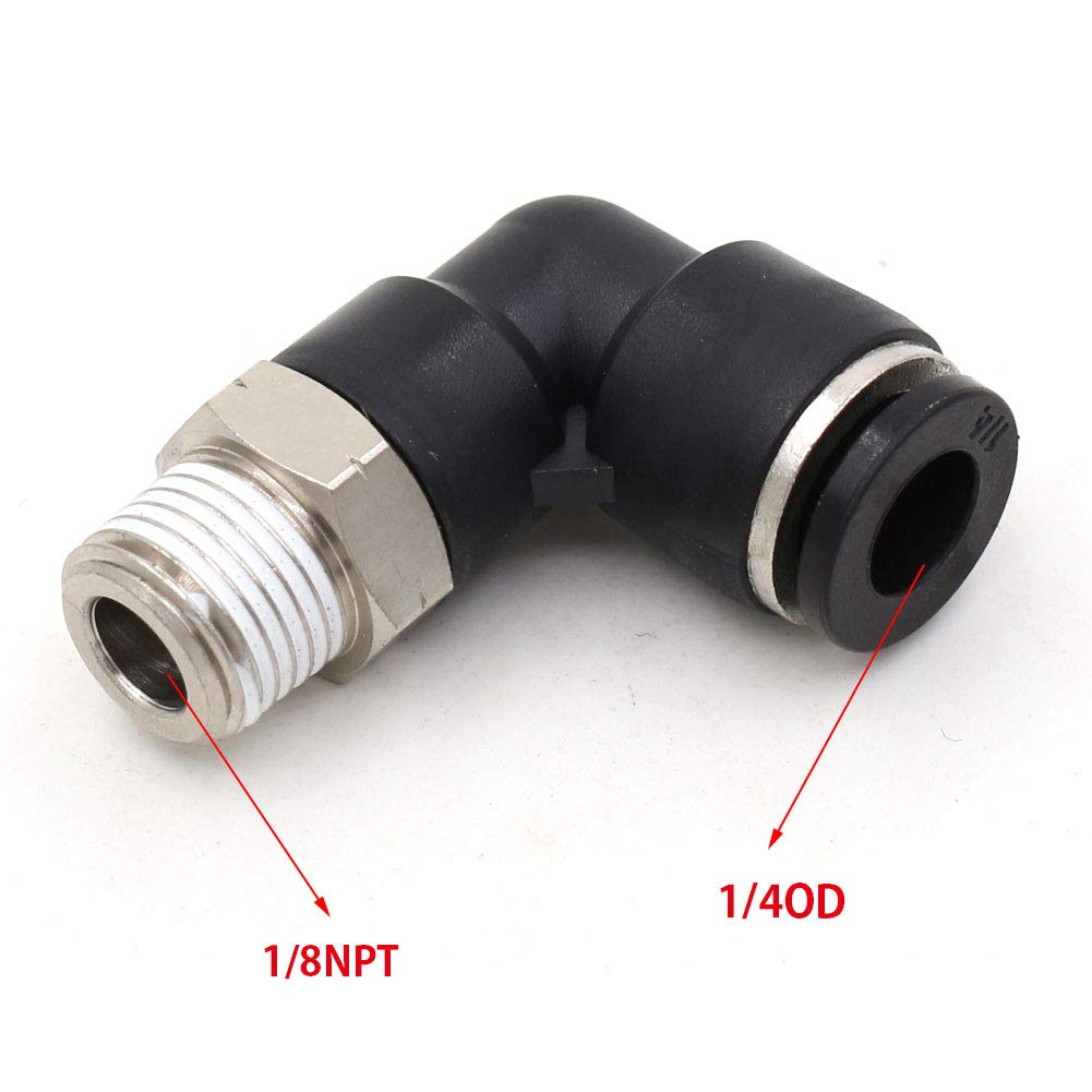 Ahfiwaso Push to Connect Air Fittings 1 4 inch OD Tubing x 1 8 Npt ...