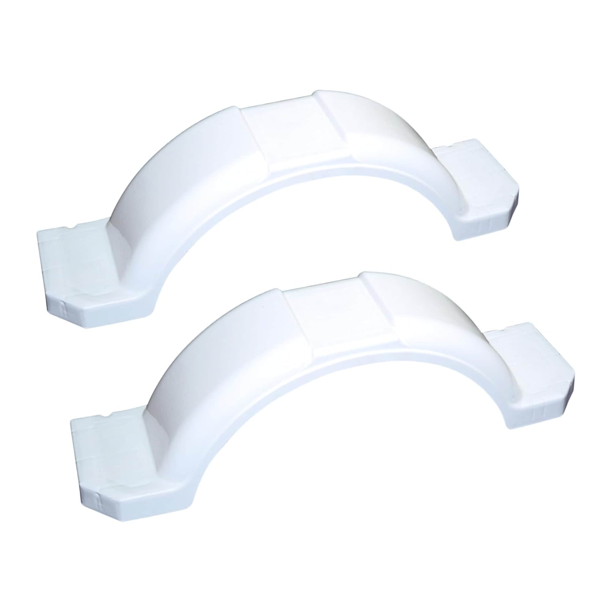 Tie Down 13 to 15 in Wheel White HDPE Trailer Fenders 11.25 x 46 x 11 2 Pack
