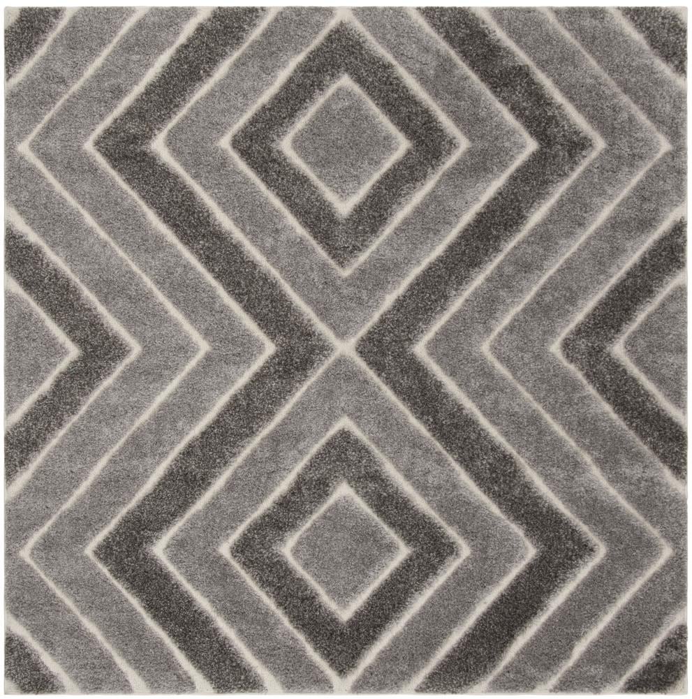 Safavieh SG834T-6SQ Memphis Gaines 7 x 7 (ft) Polypropylene Taupe/Gray Square Indoor Geometric Area rug