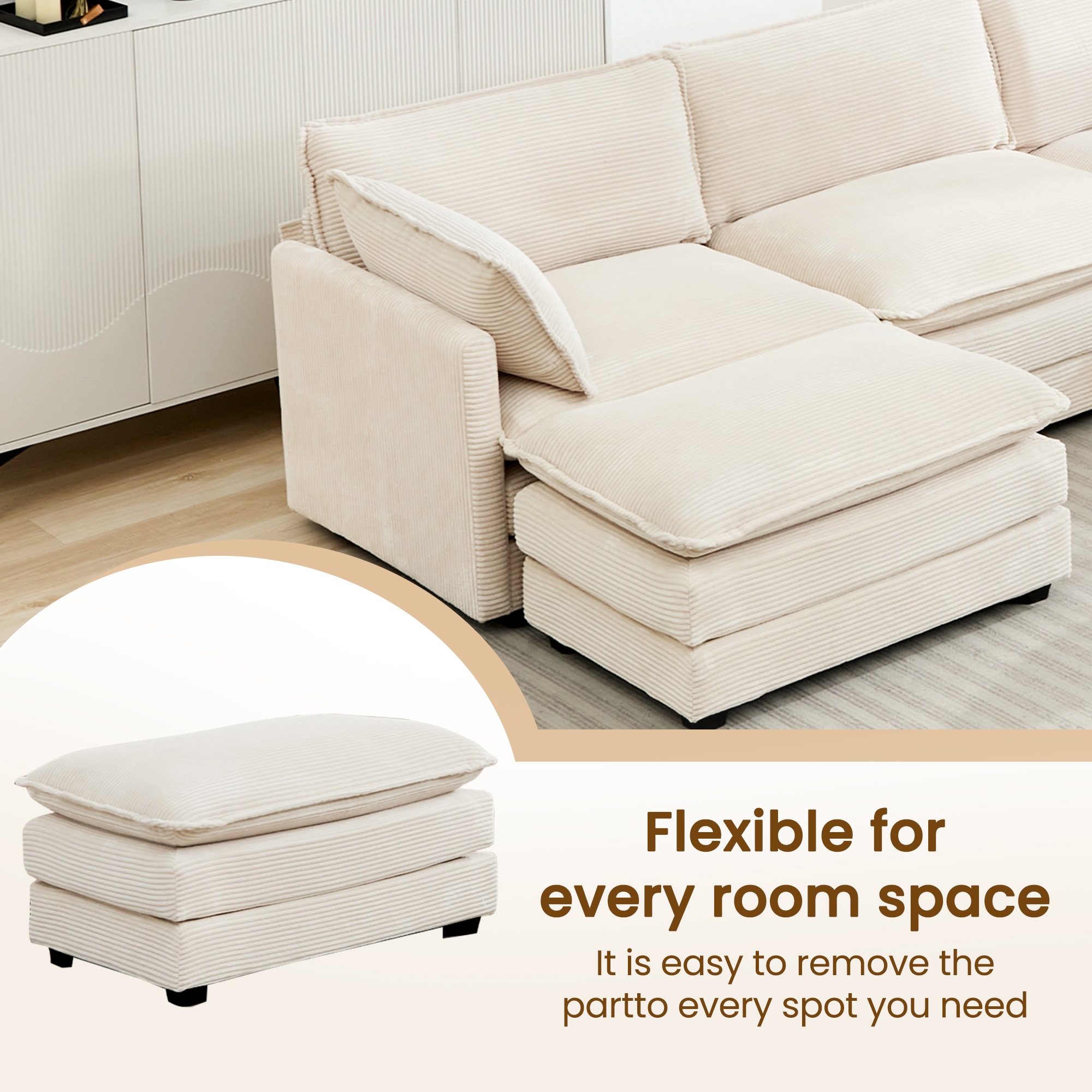 VOUA SAF-XNECW3-BE Sofas-Loveseats - View #5