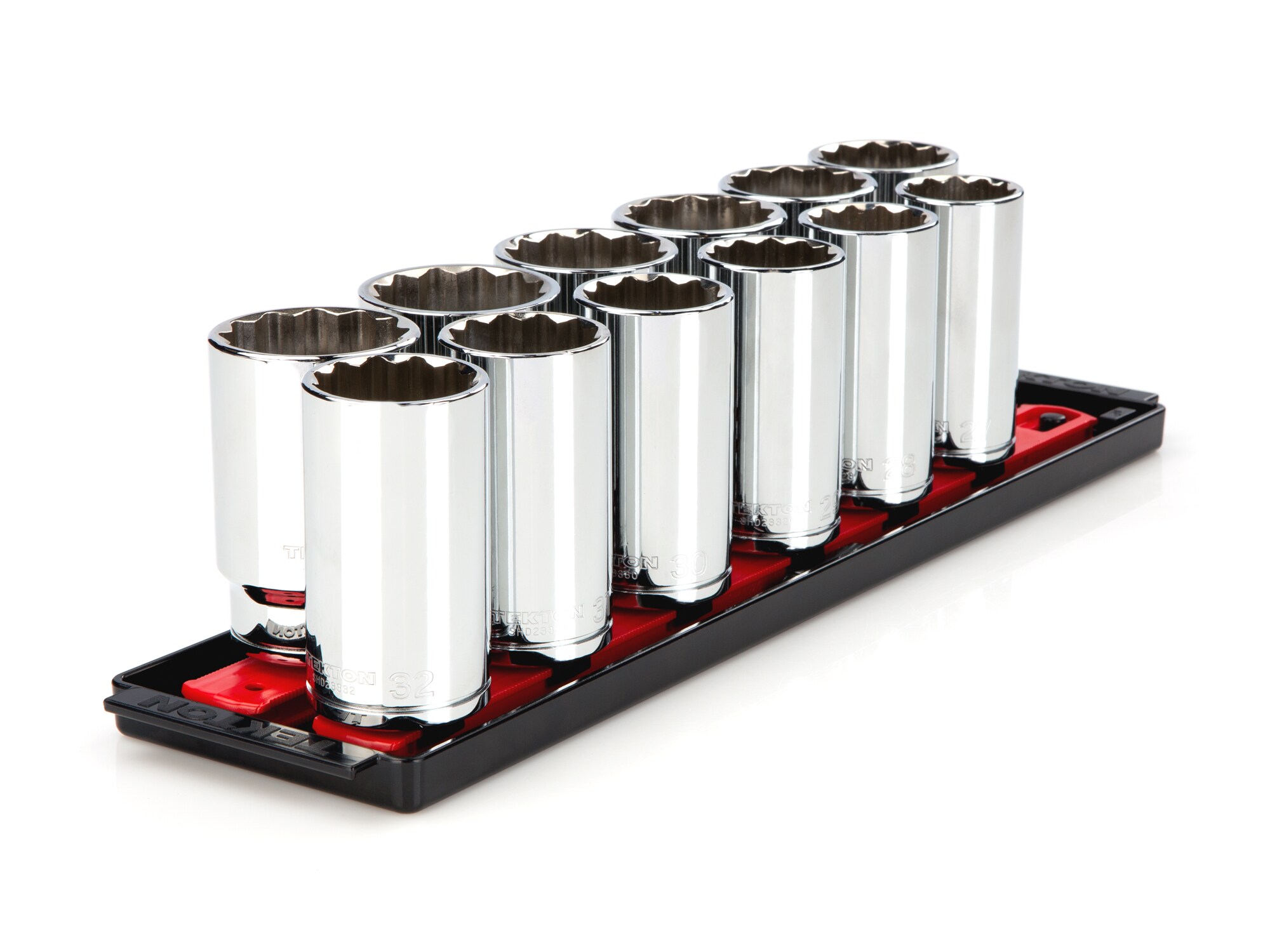 TEKTON SHD92116 12-Piece Metric 1/2-in Drive 12-point Deep Socket Set