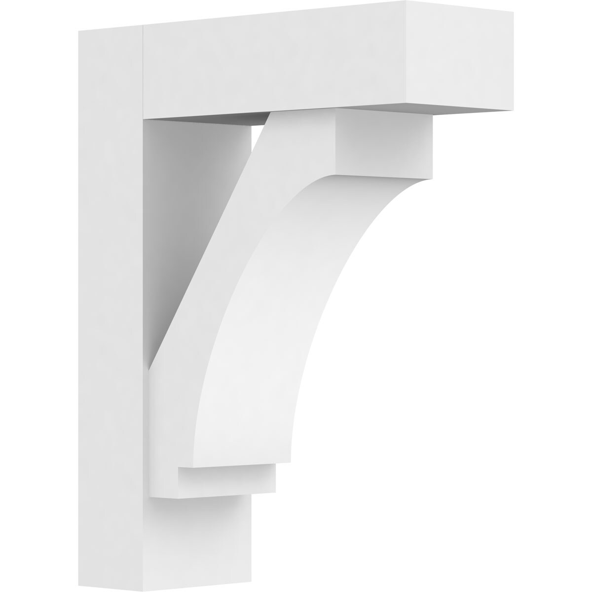 Ekena Millwork BKTP05X14X18IMP05 Standard Imperial 5-in x 14-in x 18-in White PVC Standard bracket