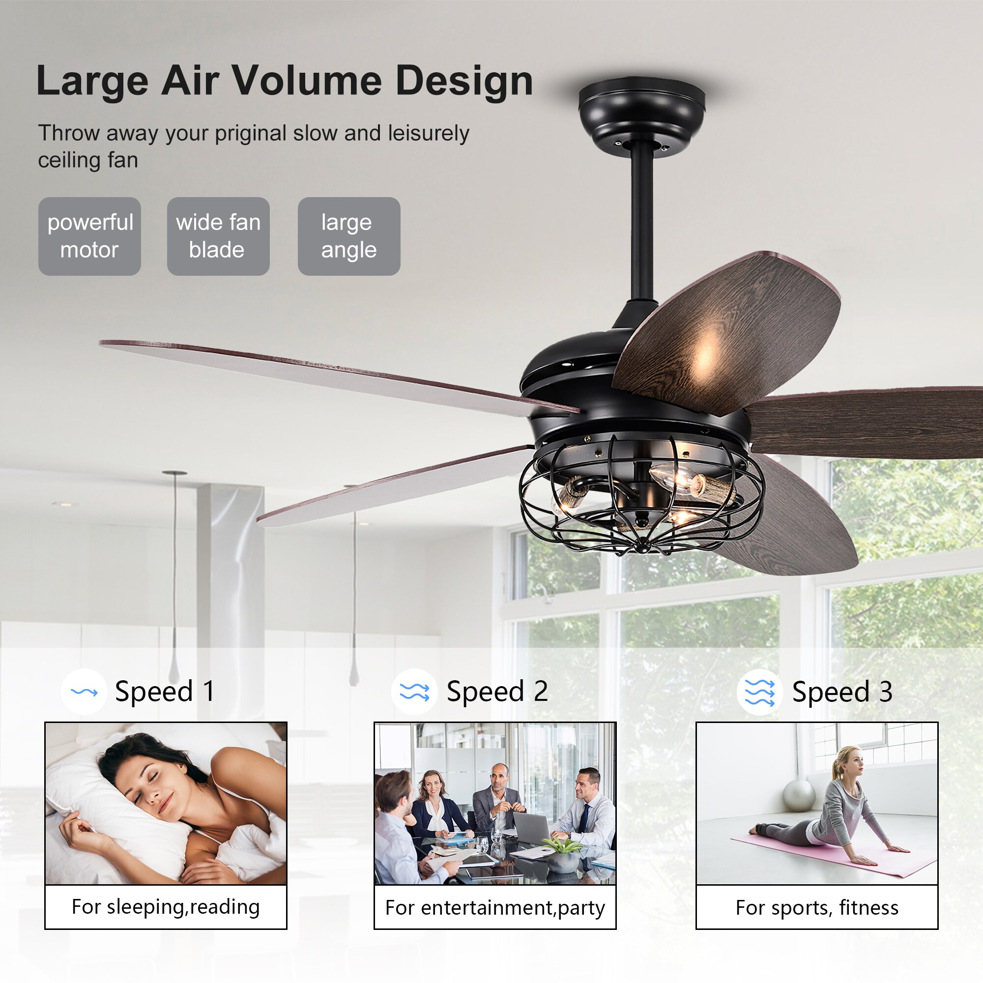 ExBrite LWYFFMFL5201B Ceiling-Fans - View #14