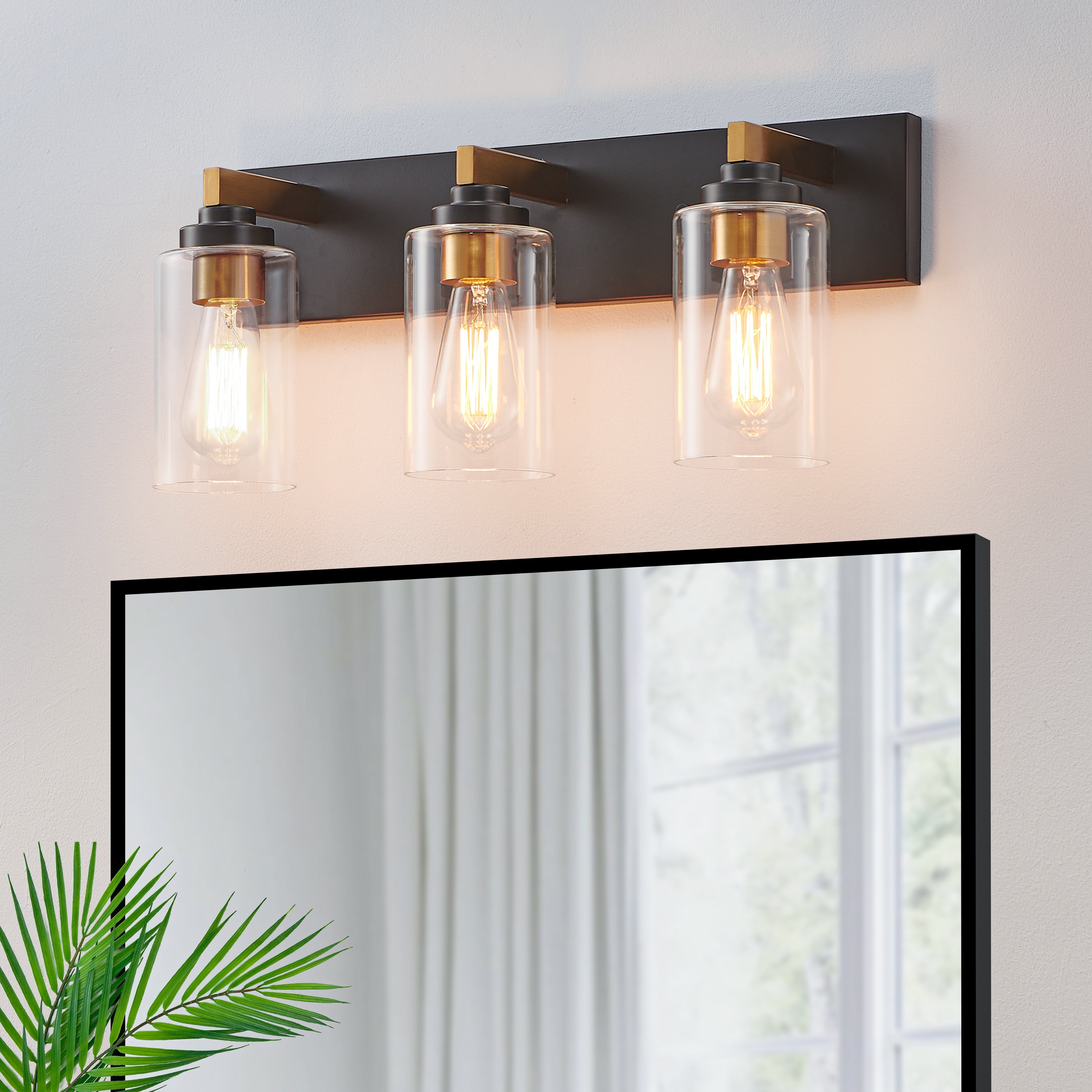 KAWOTI 21442 Killian 20.5-in 3 -Light Matte Black Transitional Vanity light