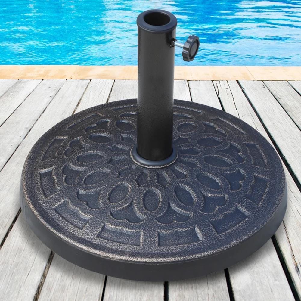 Bayfeve BFAOS-141425-OD Round Resin Umbrella Base Bronze Patio Umbrella Base