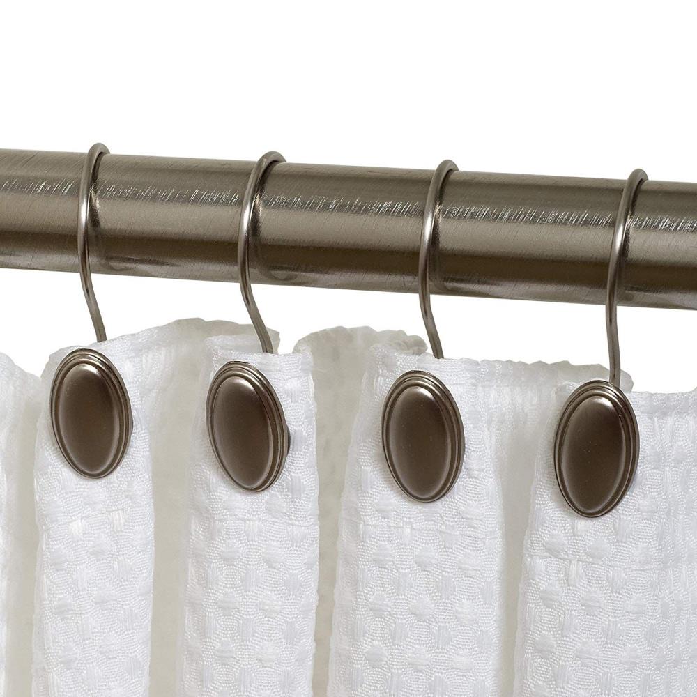 Zenith Nickel Steel Single Shower Curtain Hooks at Lowes.com