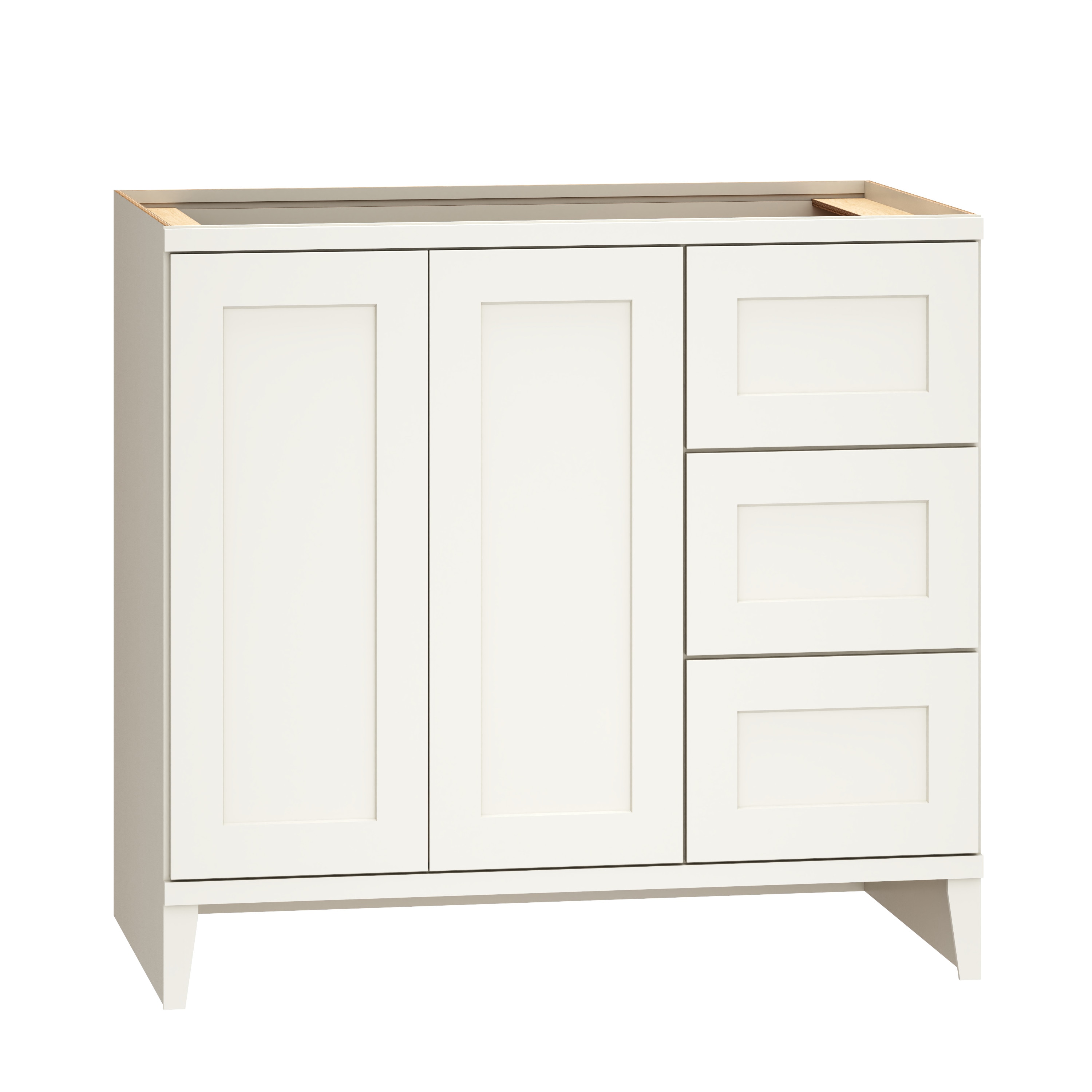 Diamond Express Jamestown 36-in White Bathroom Vanity Base Cabinet ...