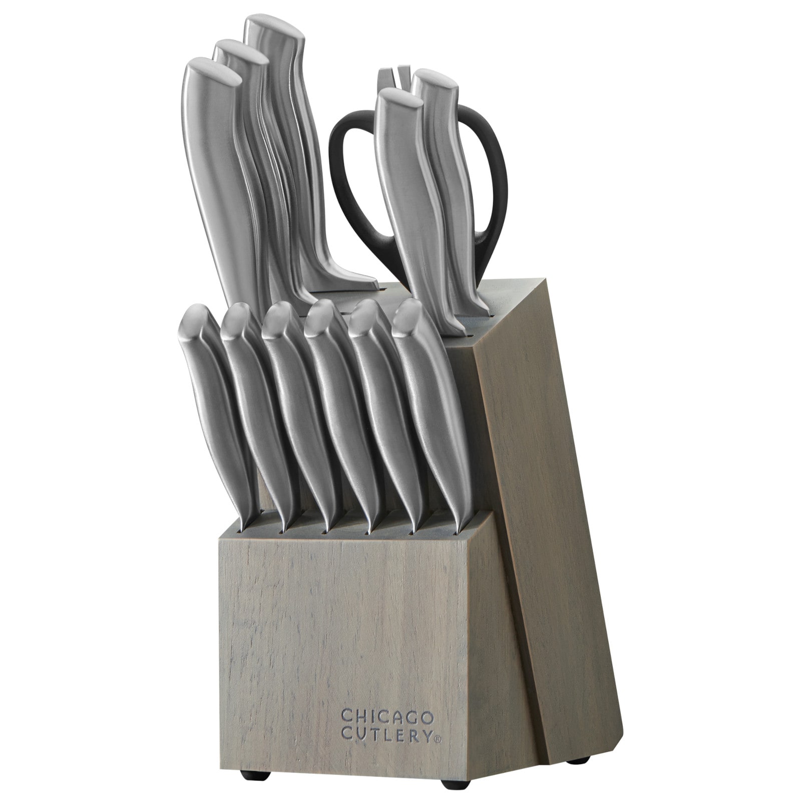 Chicago Cutlery 16pc Block Knife Set, Silver