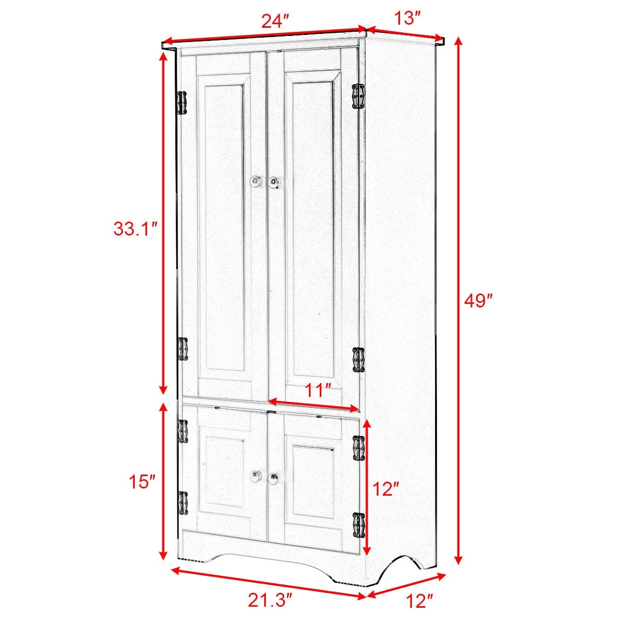Sumyeg WF-HW56627BK-LA Utility-Storage-Cabinets - View #8