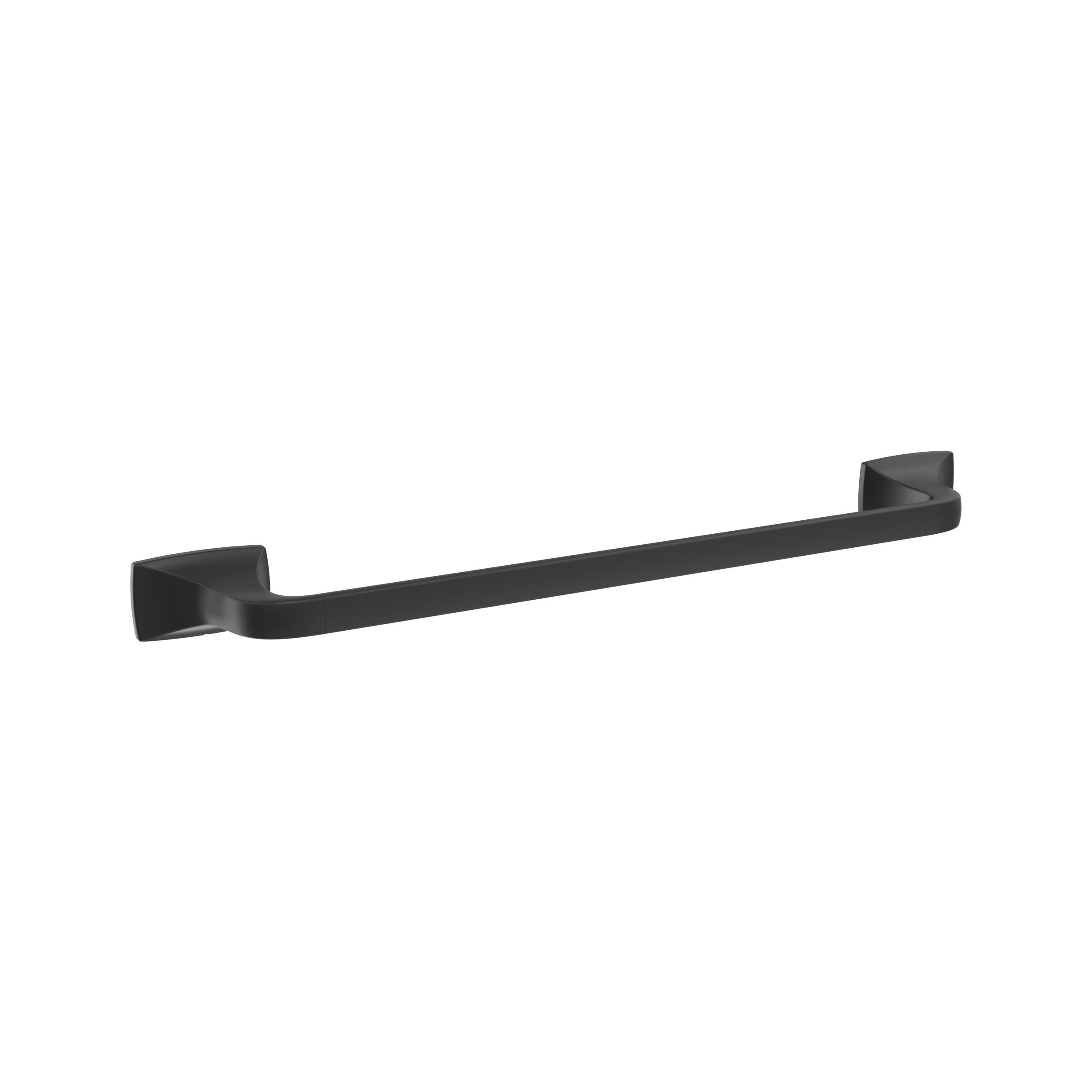Amerock BH36013MB Highland Ridge 18-in Matte Black Wall mount Single Towel Bar