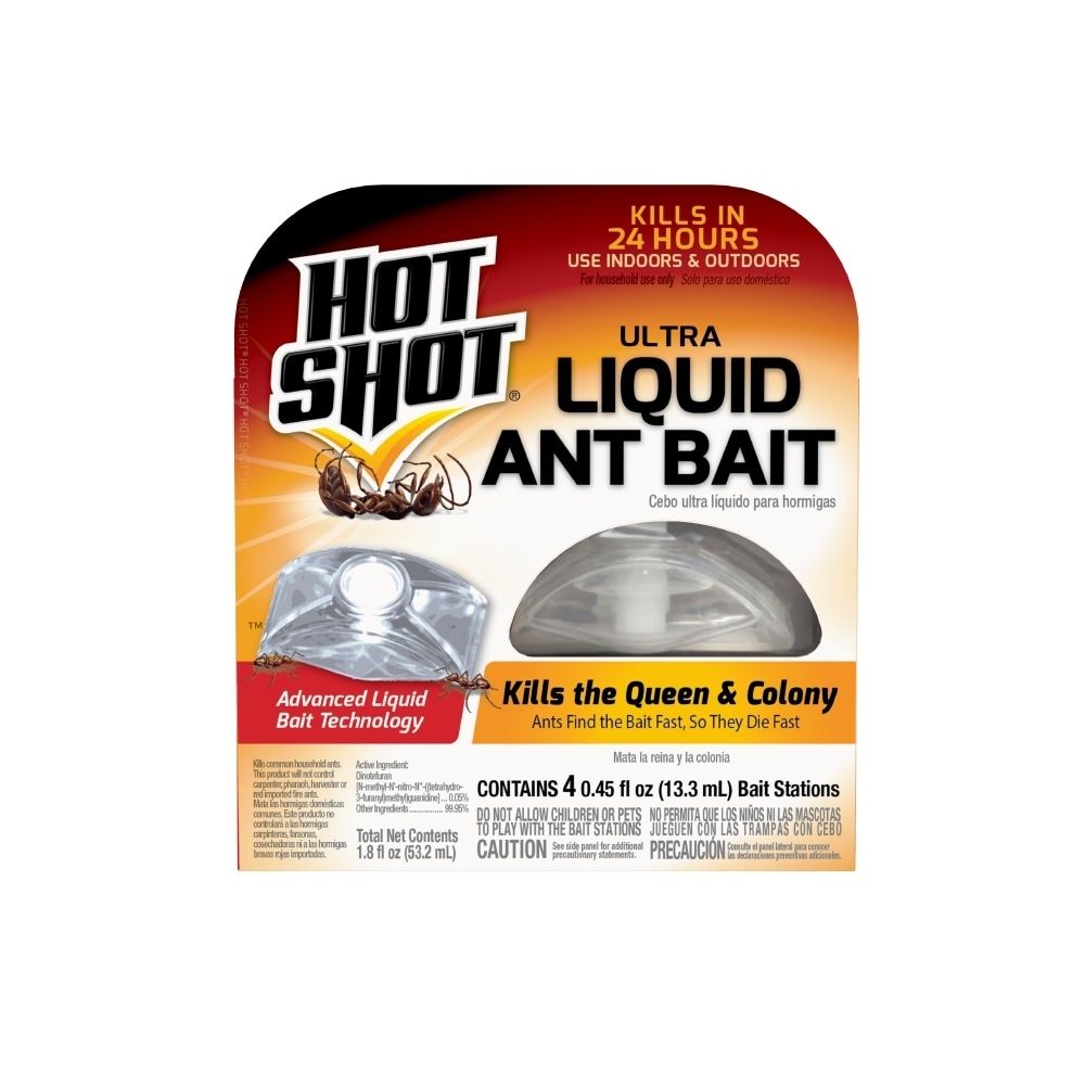 Hot Shot 0.45-fl oz ULTRA Liquid Ant Bait Station (4-Pack) in the