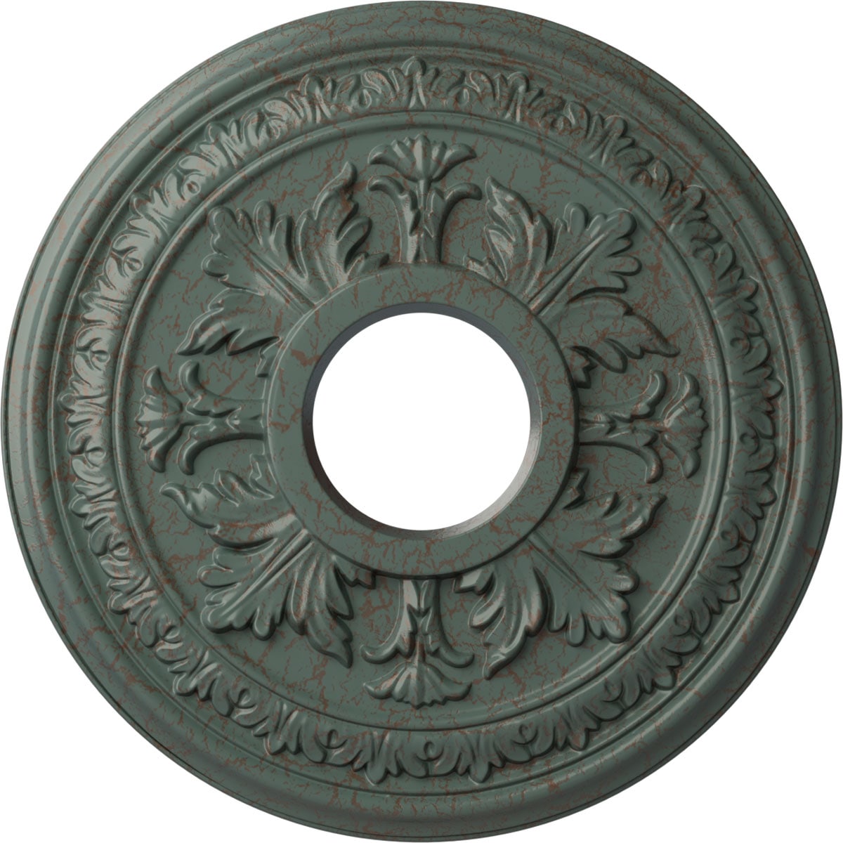 Ekena Millwork CM15BACBC Baltimore 15.375-in W x 15.375-in L Painted Cloud Burst Crackle Polyurethane Whole Ceiling Medallion