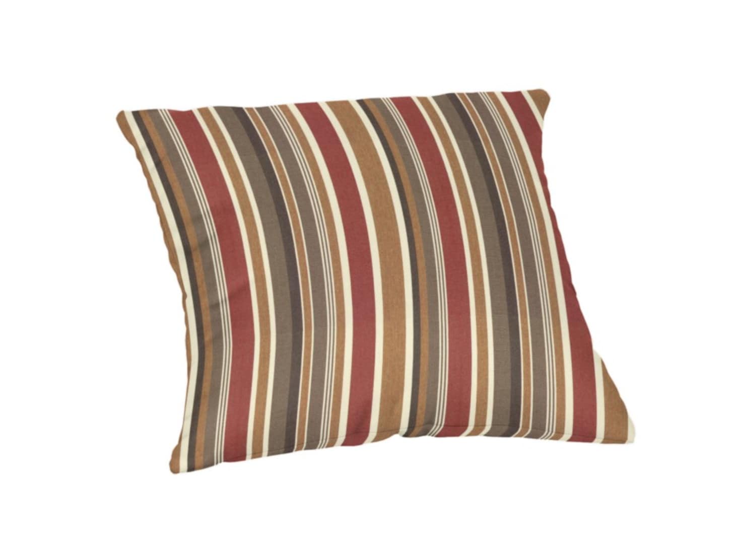 Sunbrella DS2858-SB469 Pillows Striped Milano Char Square Throw Pillow
