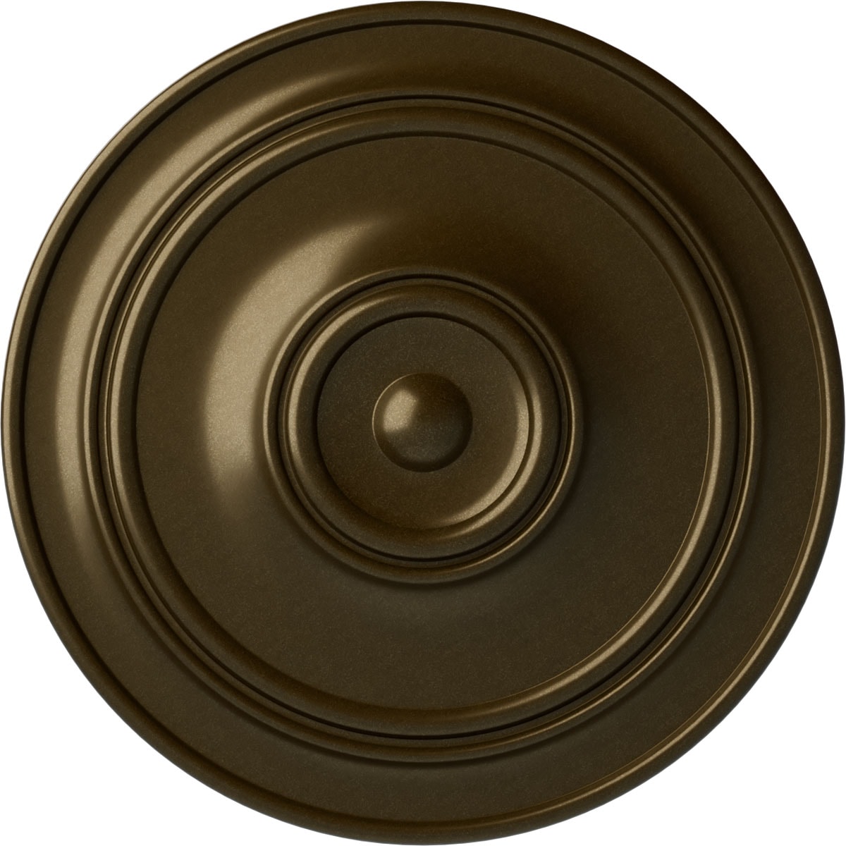 Ekena Millwork CM40CLBRS Small Classic 40.25-in W x 40.25-in L Painted Brass Polyurethane Whole Ceiling Medallion