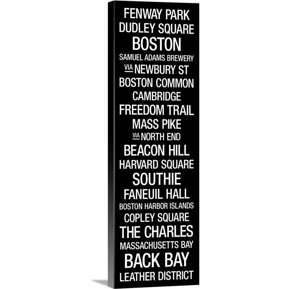 GreatBigCanvas Bus Roll: Boston by Kate Lillys 36-in H x 12-in W
