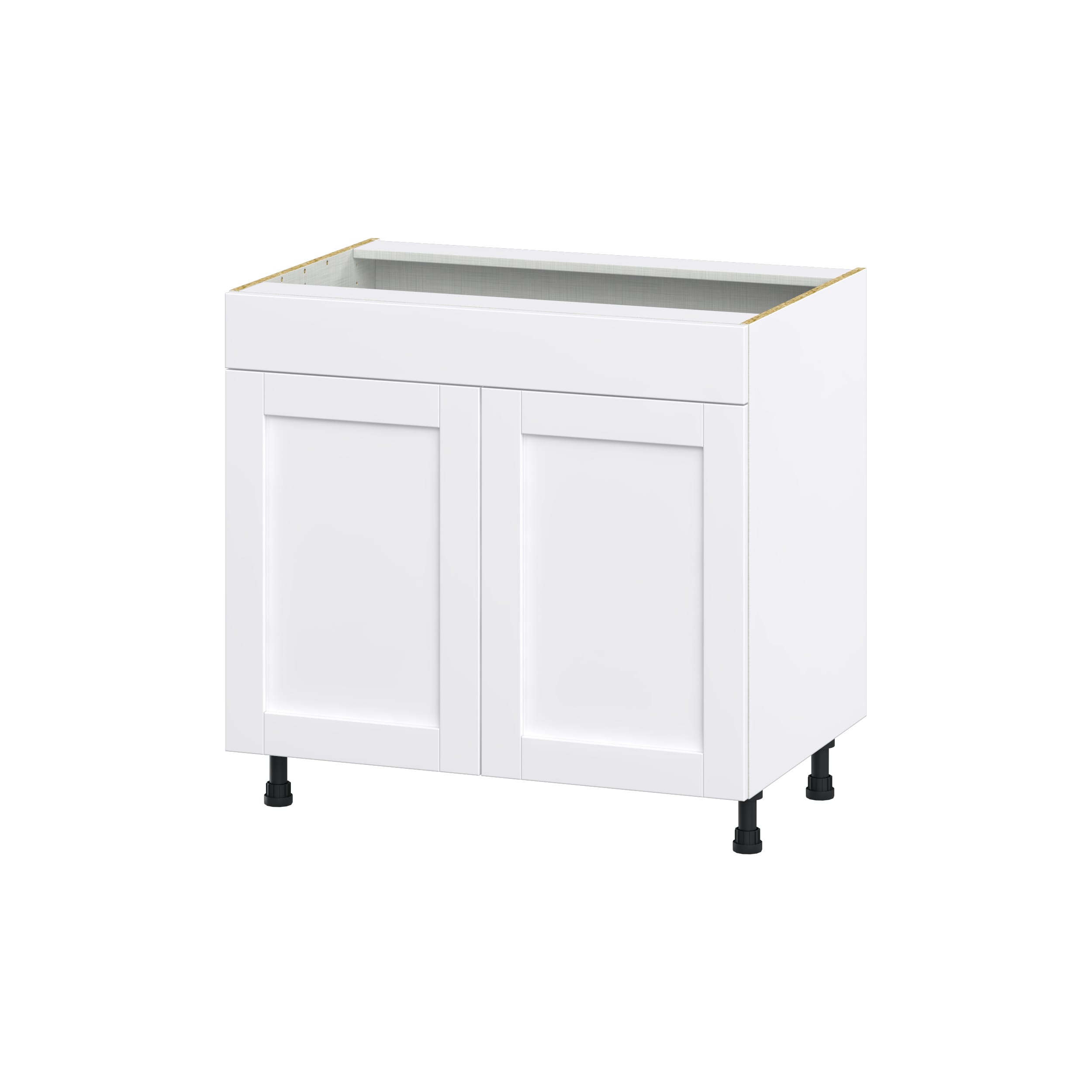 Hugo&Borg DSSB36FF-RM Rosemont 36-in W x 34.5-in H x 24-in D Glacier White Sink Base Fully assembled Cabinet (Flat Panel Shaker)