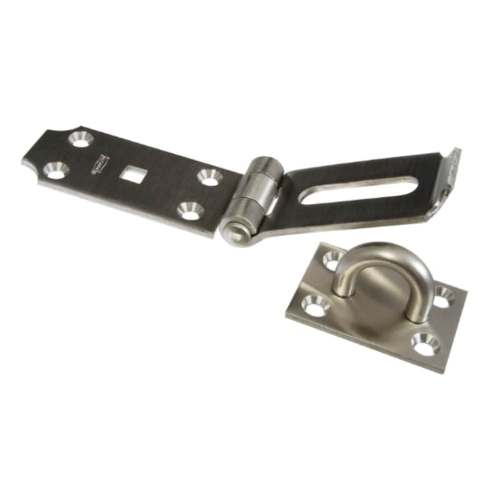 National Hardware  Brushed Stainless Steel 7 1/2 in. L Safety Hasp 1 pk