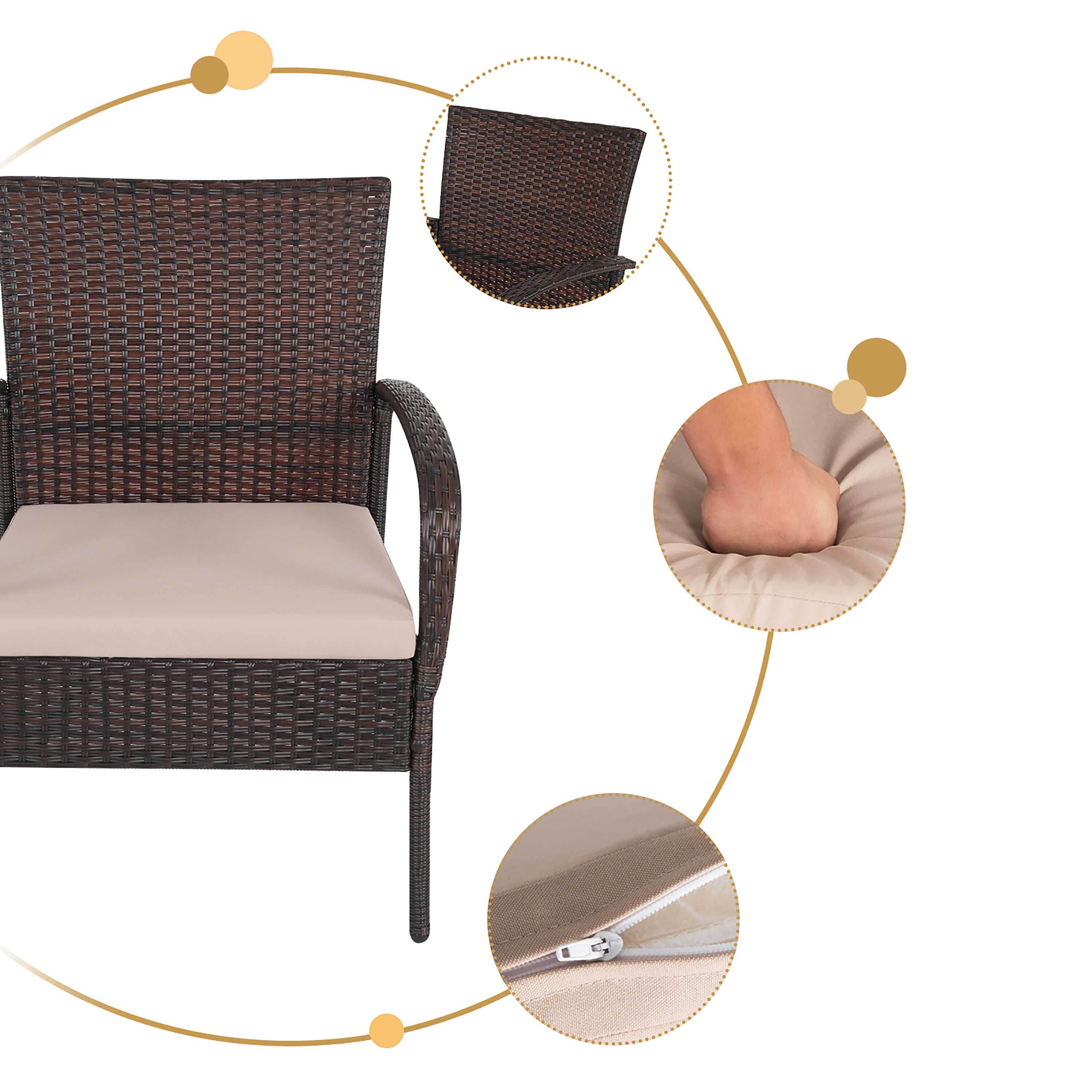 Costway HW66527 Patio-Conversation-Sets - View #2