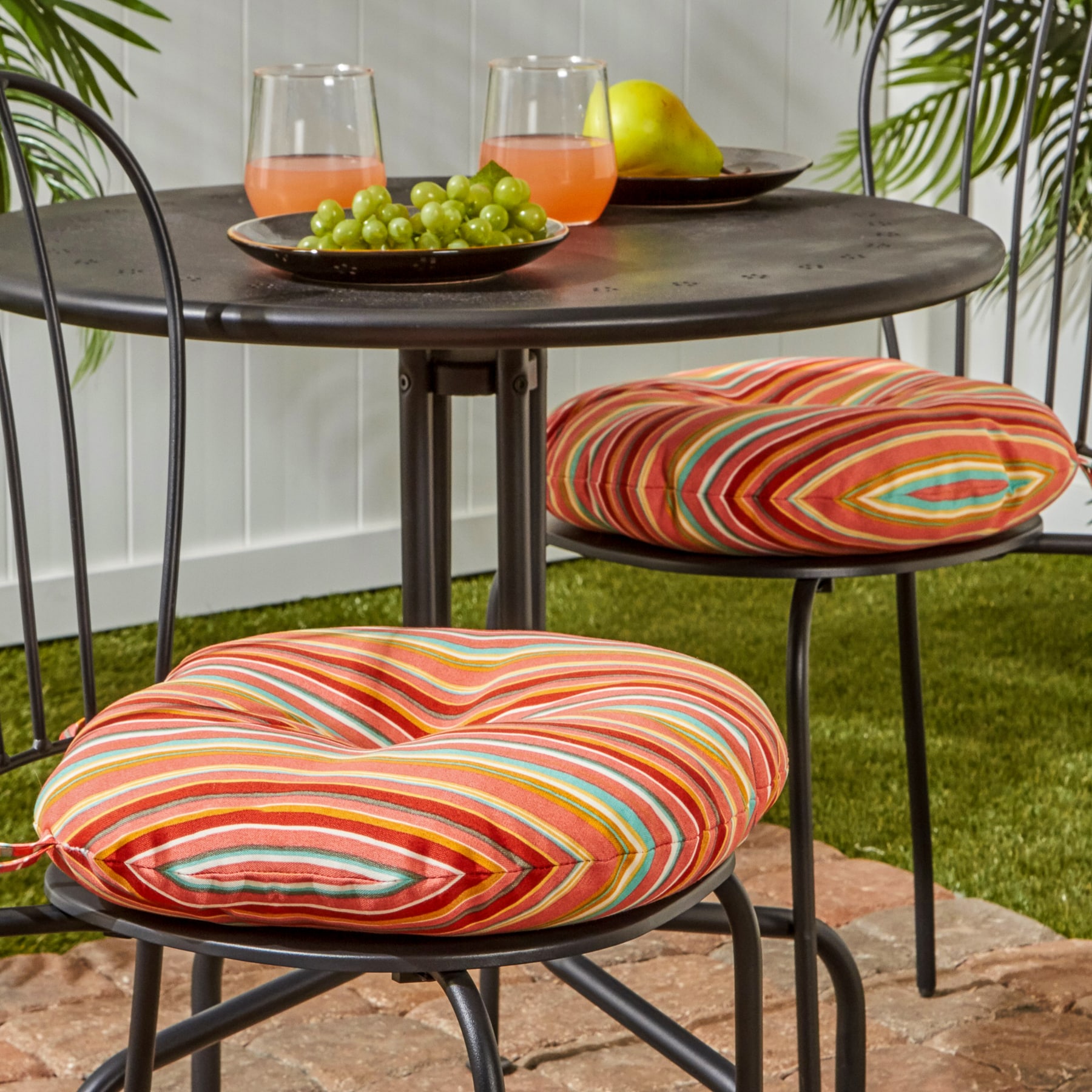 Greendale Home Fashions OC5816S2-WATERMELON Patio-Furniture-Cushions - View #3