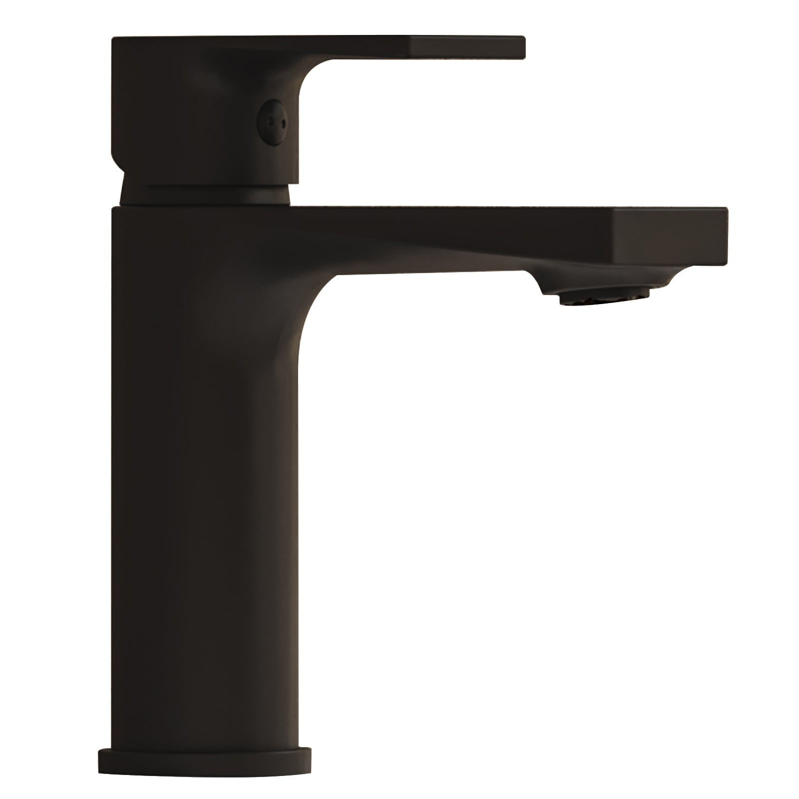 BWE A-99001-B Matte Black Single hole 1-handle WaterSense Mid-arc Commercial/Residential Handle Bathroom Sink Faucet