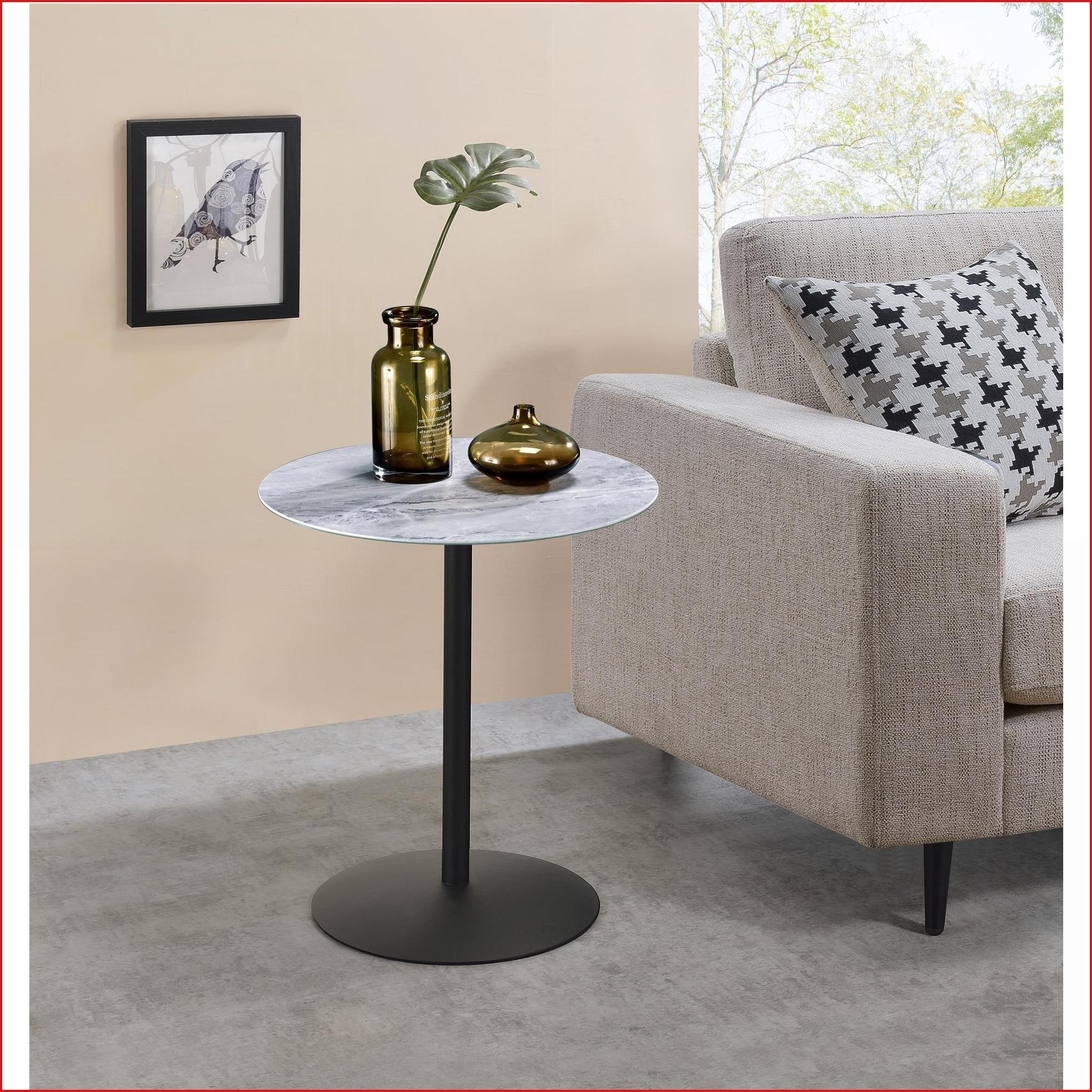 Watnature 17and5 Gray Marble Textured Coffee Table Sturdy Simple Design ...