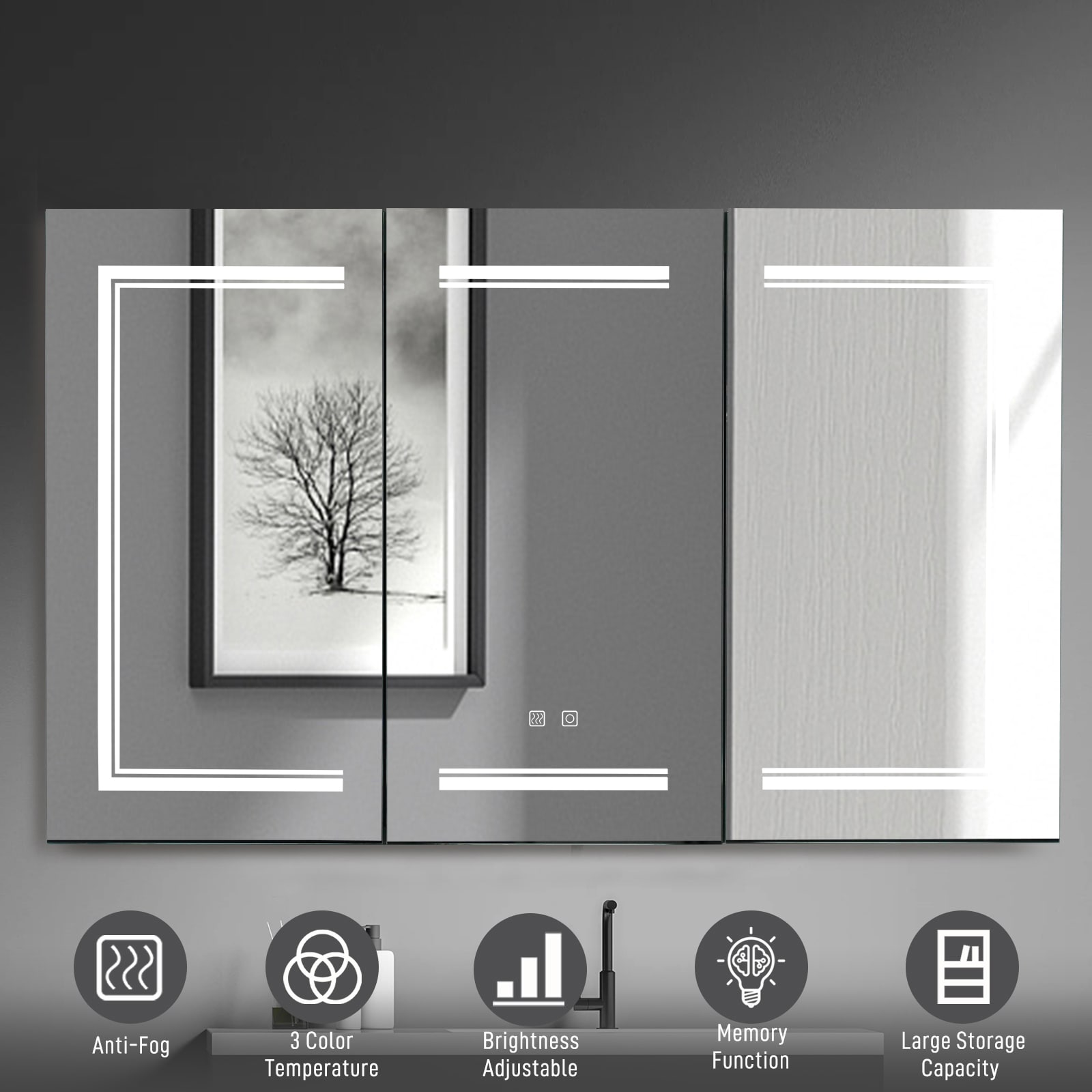 Winado LO1G52001656 Bathroom-Medicine-Cabinets - View #3