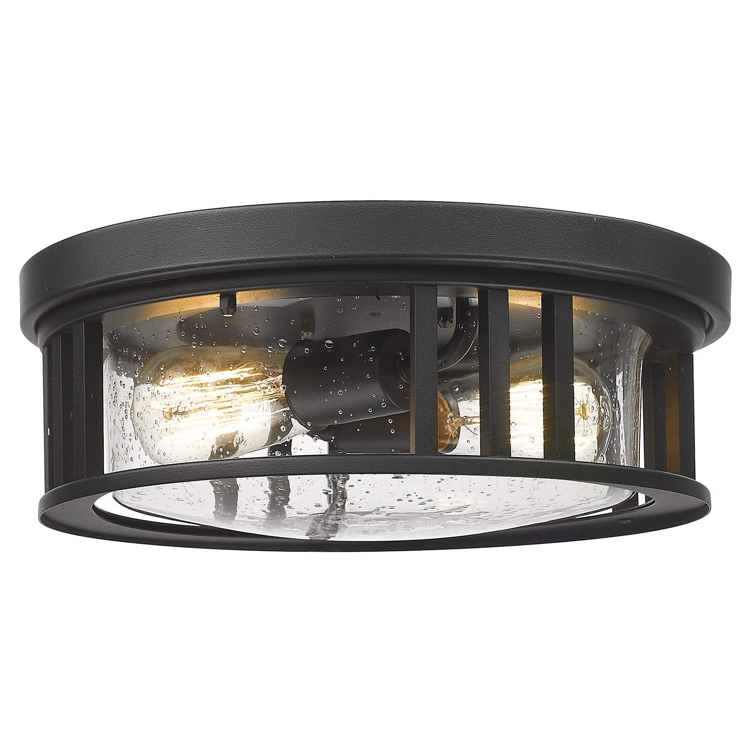 LTMATE LS4FW17-F BK JAZAVA 2 -Light 13-in Matte Black Flush Mount Light