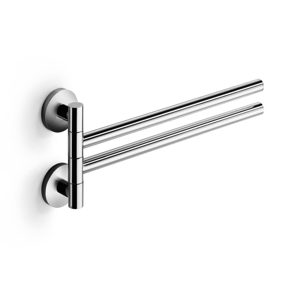 WS Bath Collections NAPIE 53132.29 Napie 13-in Polished chrome Wall mount Double Towel Bar