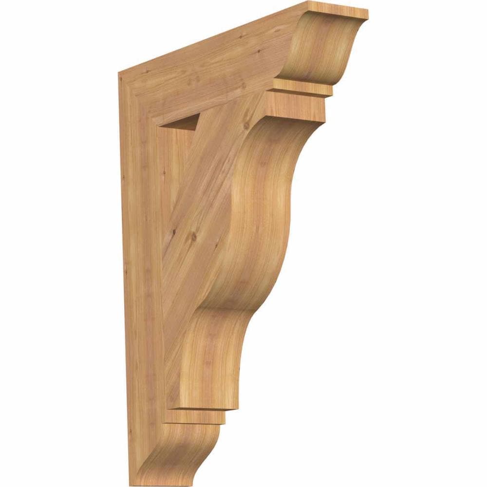 Ekena Millwork BKT06X26X34FST01SWR Funston traditional smooth 5-1/2-in x 26-in x 34-in Western red cedar Brown Wood Standard bracket