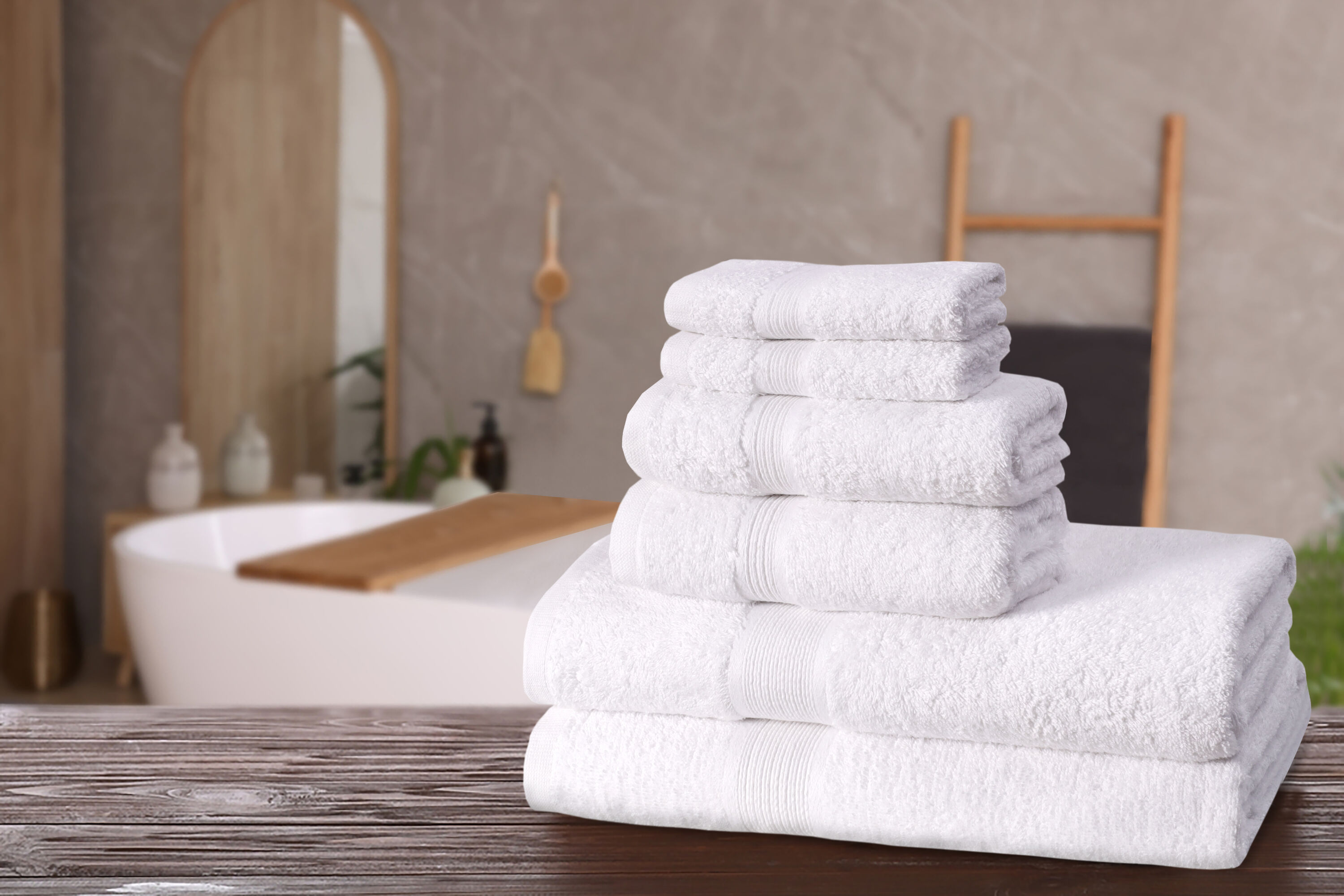 Karin Maki 6-Piece White Cotton Bath Towel Set at Lowes.com