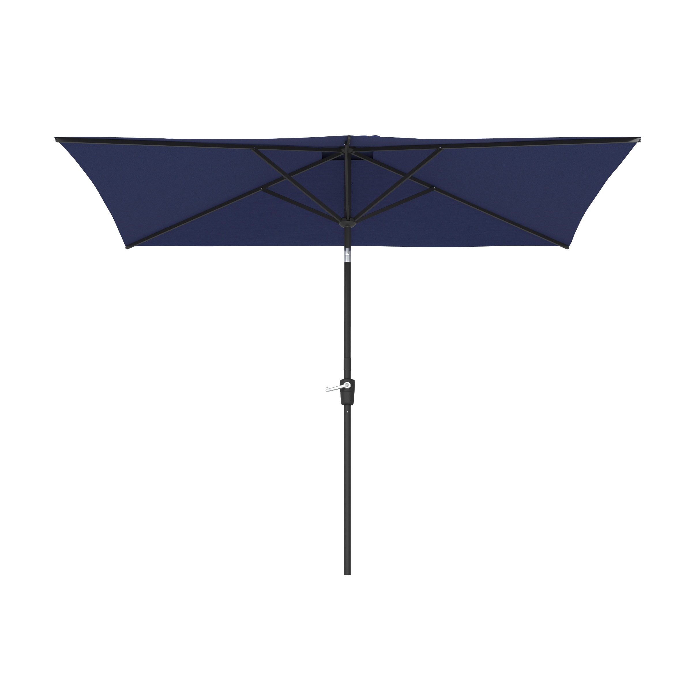 allen + roth 6.5-ft Aluminum Navy Slide-tilt Market Patio Umbrella in ...