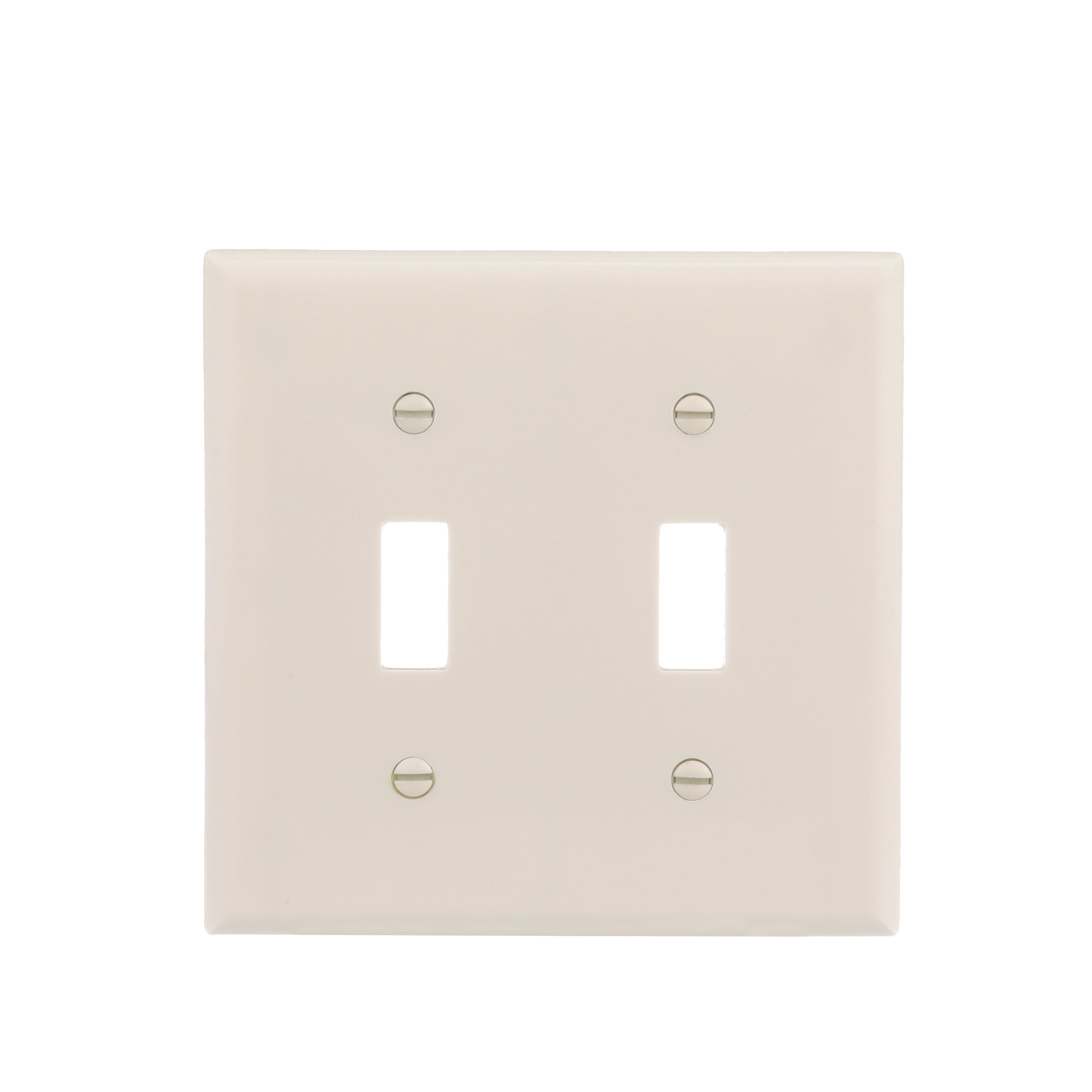 Eaton 2139LA-F-LW 2 -Gang Standard Size Light almond Thermoplastic Indoor Toggle Wall Plate