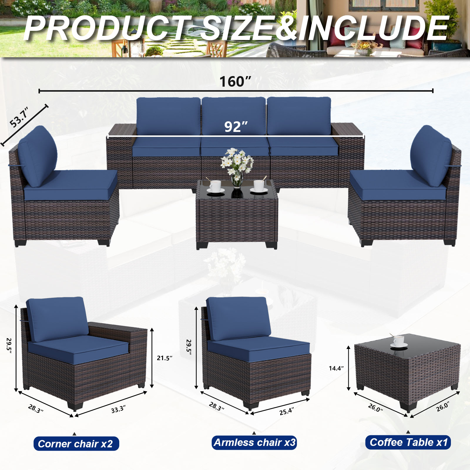 Haxvin HX-RA-6-NY Patio-Conversation-Sets - View #3