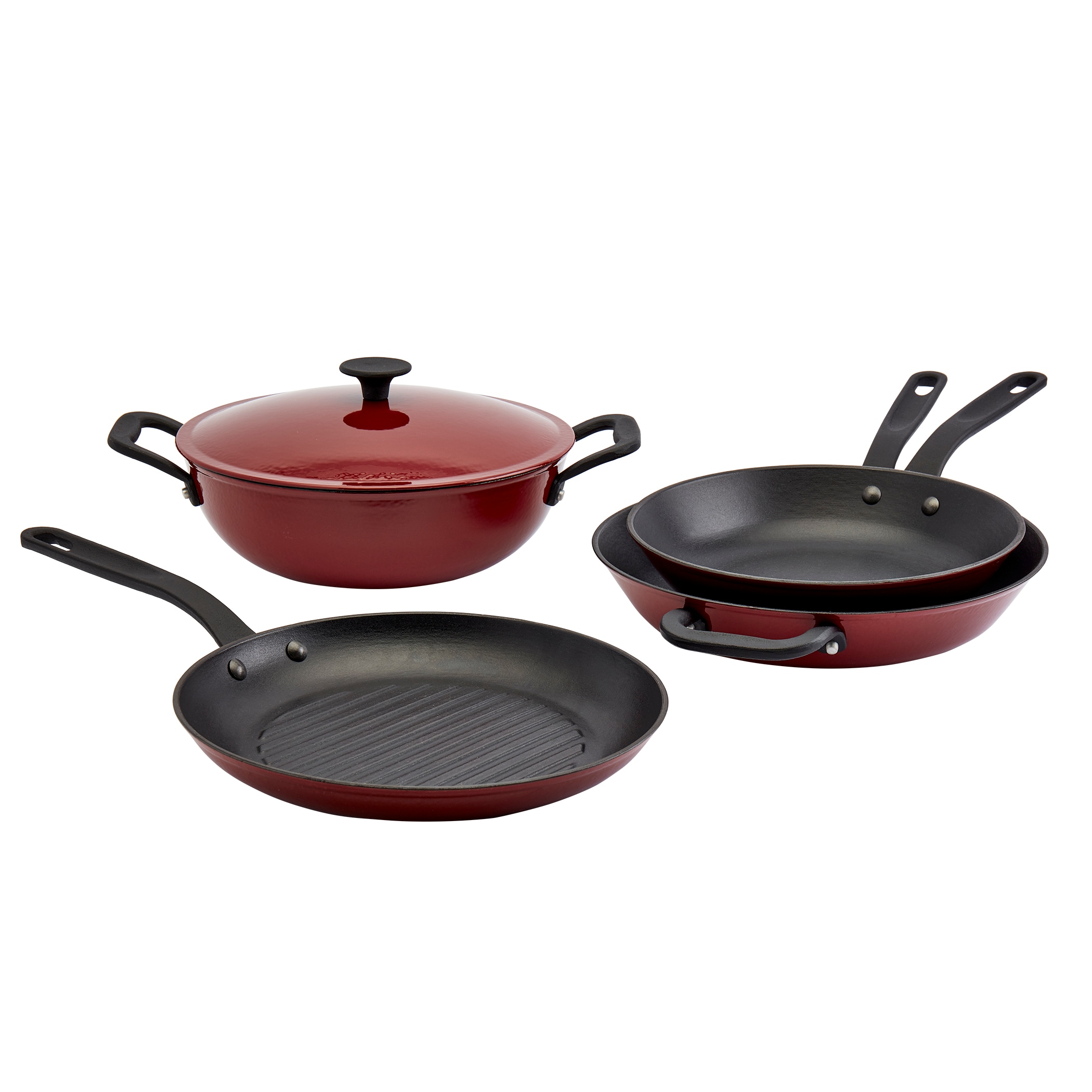 Napoleon Grill Accessory Bundle for Cast Iron Lovers, Sauce Pan w/ Lid,  Skillet and Frying Pan