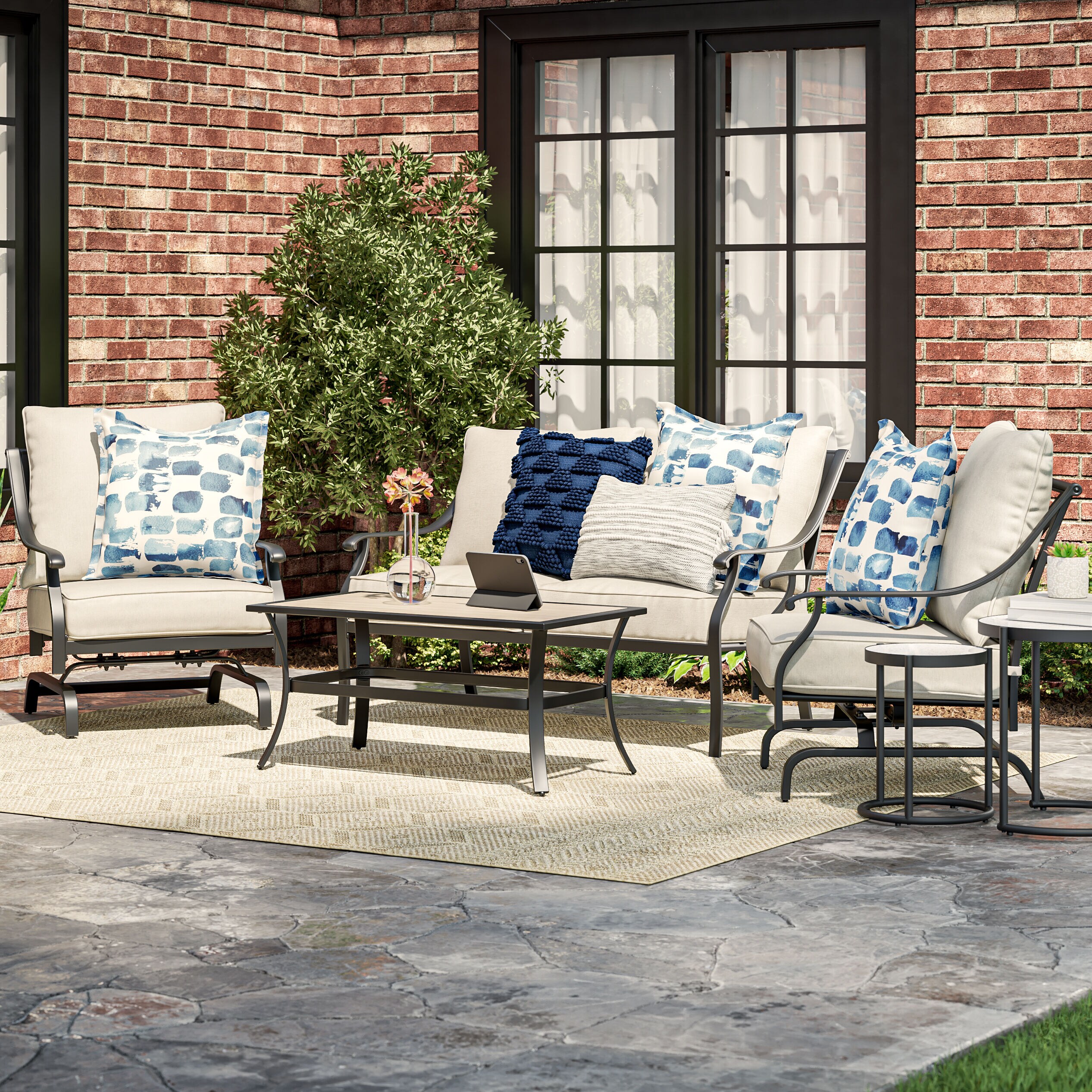 Style Selections Elliot Creek 2-Piece Patio Conversation Set with