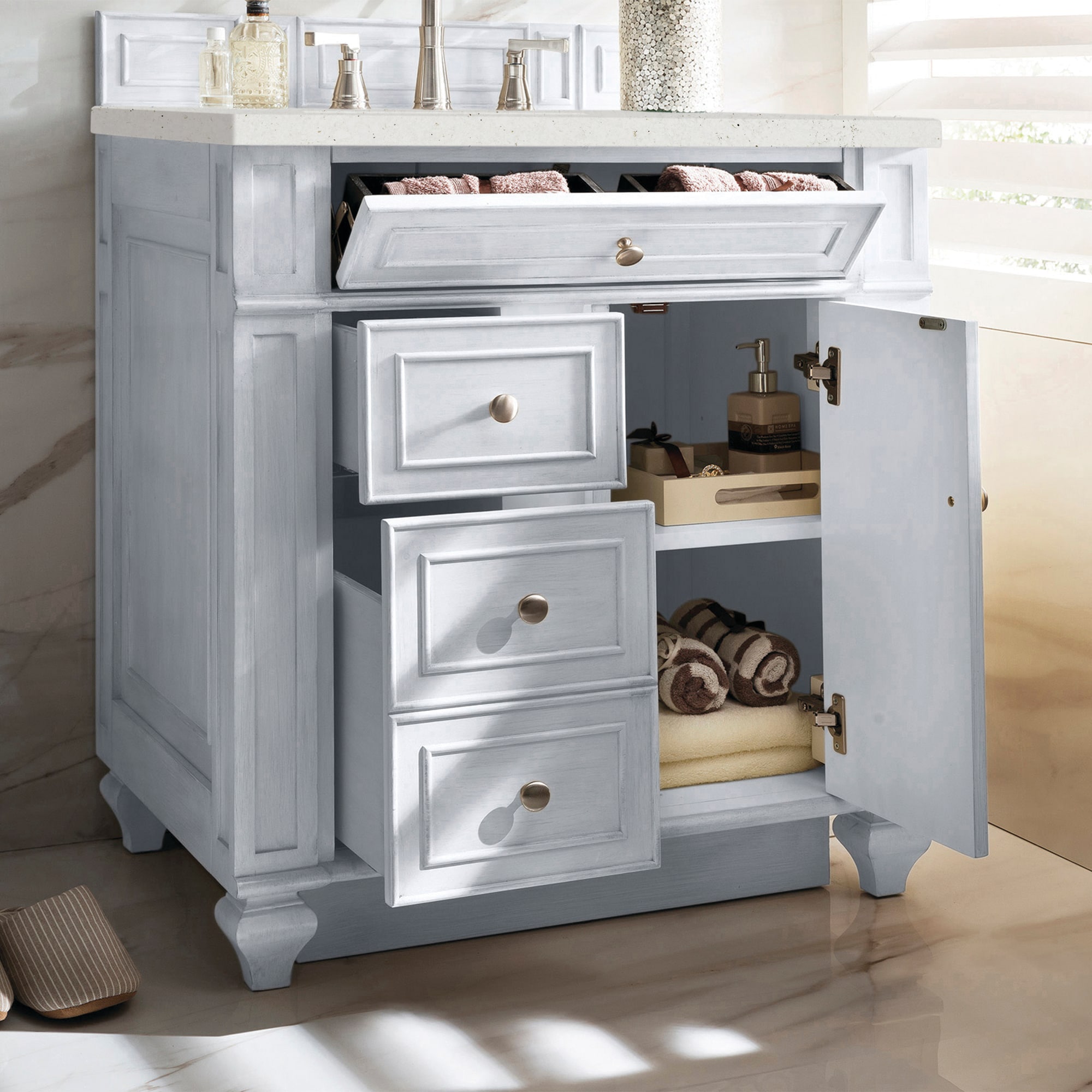 James Martin Vanities 157-V30-BW-3LDL Bath-Vanity-Combo - View #4