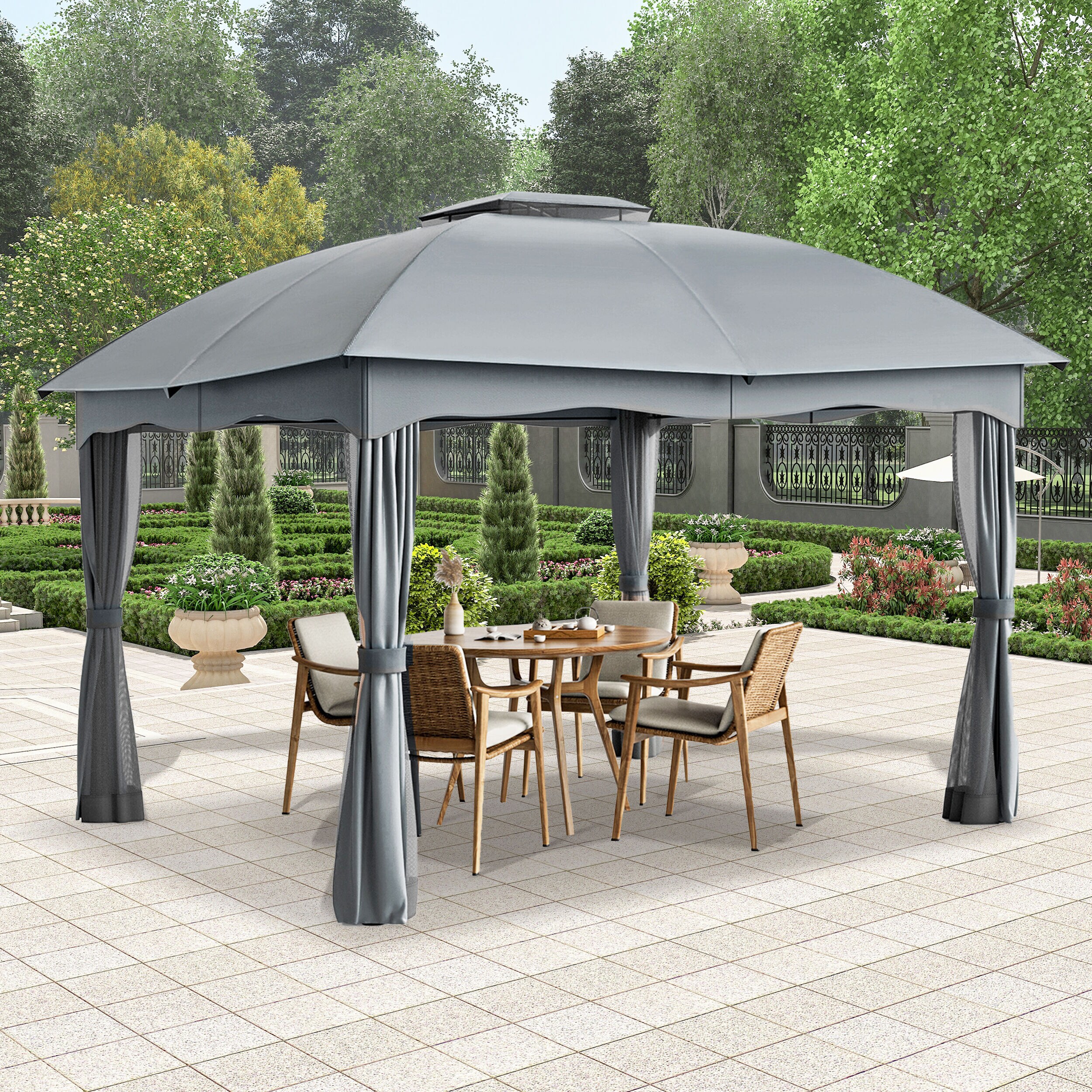LIVIZA TDS10383GR Wood-Resin-Gazebos - View #3