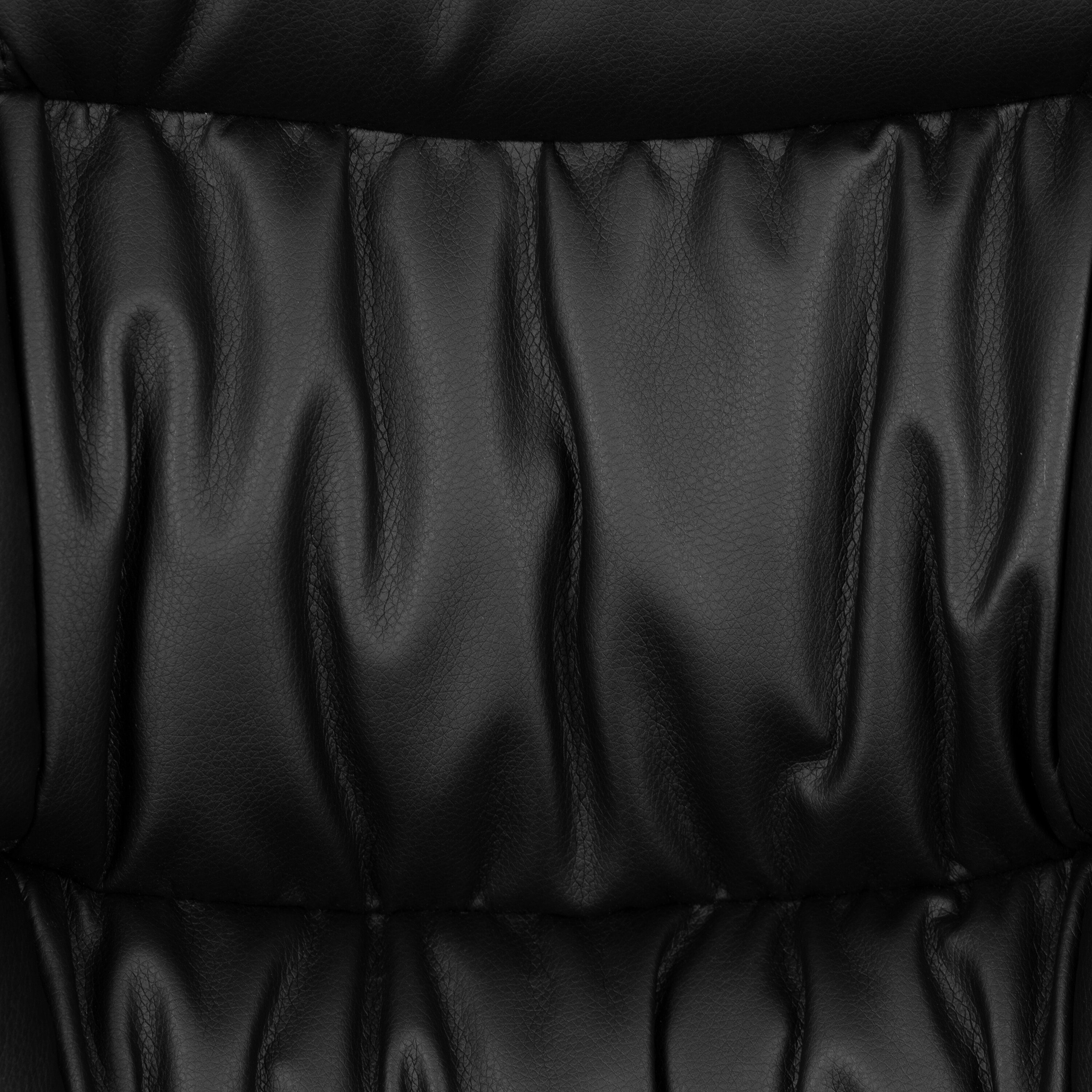 Ergonomic High-Back Black Leather Swivel Office Chair with 360° Swivel