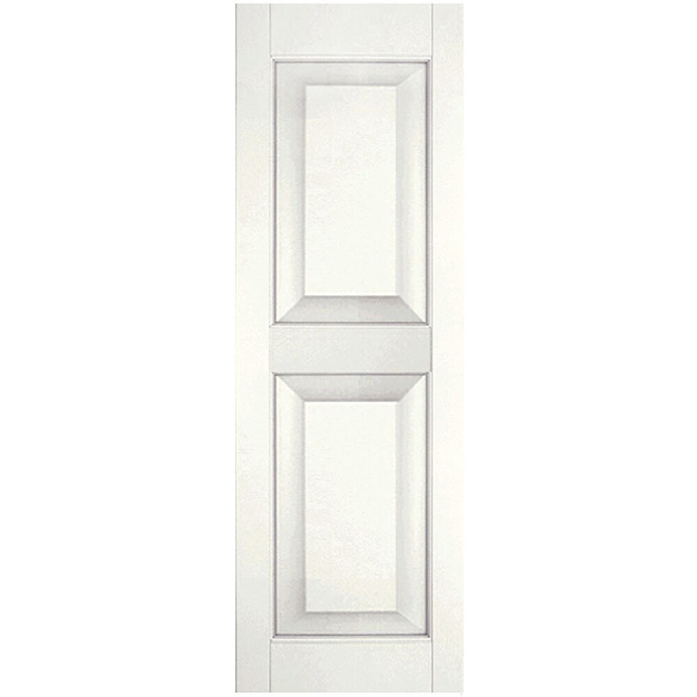 Ekena Millwork RWR15X027WHM 15-in W x 27-in H White Paintable/Stainable Farmhouse Wood Exterior Shutters (2-Pack)