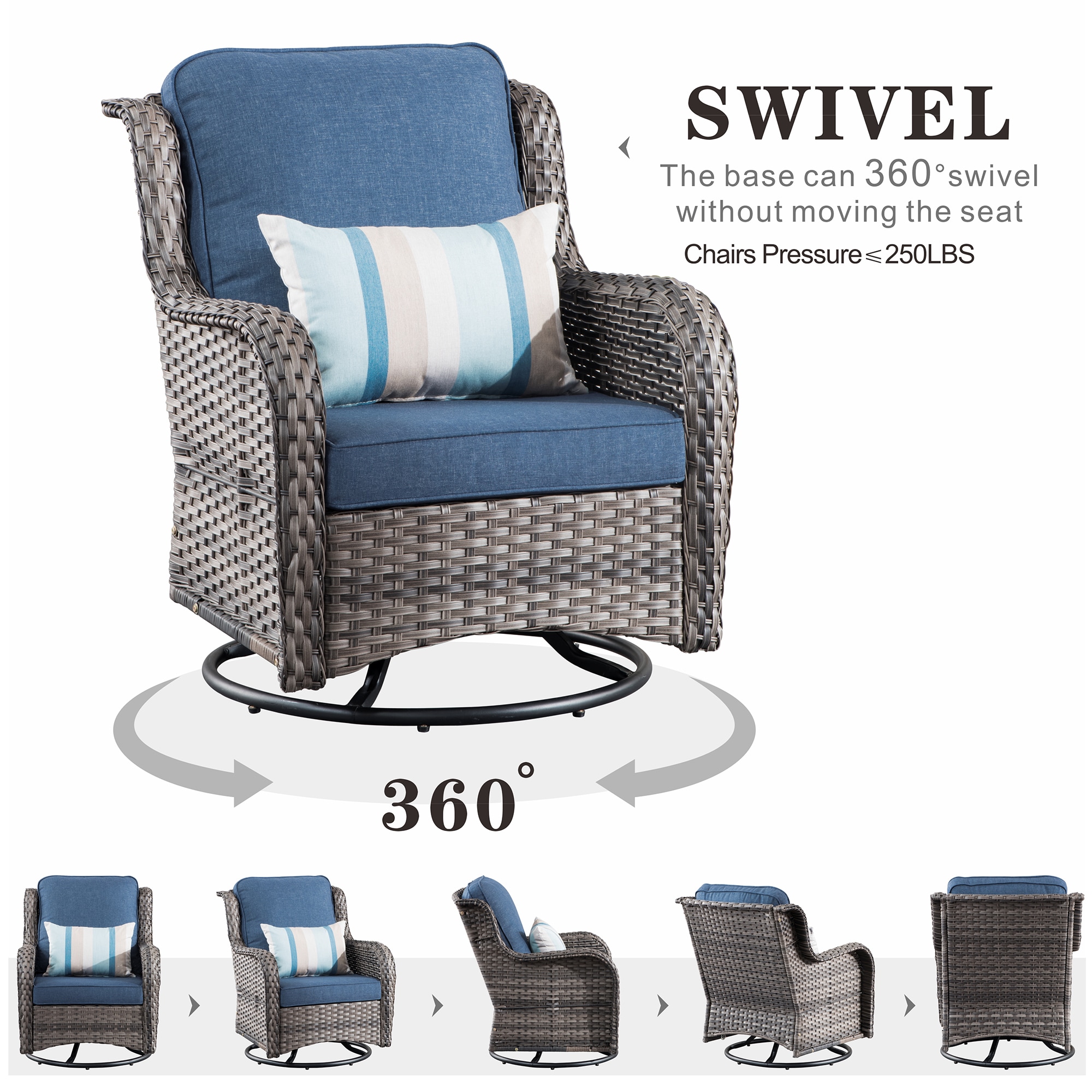 XIZZI XSQRCT3164CFP Patio-Conversation-Sets - View #4