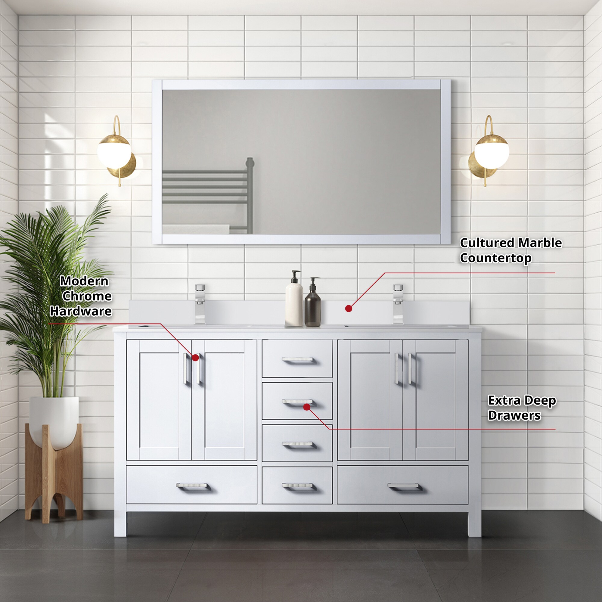 Lexora LVJ60DA311 Bath-Vanity-Combo - View #6