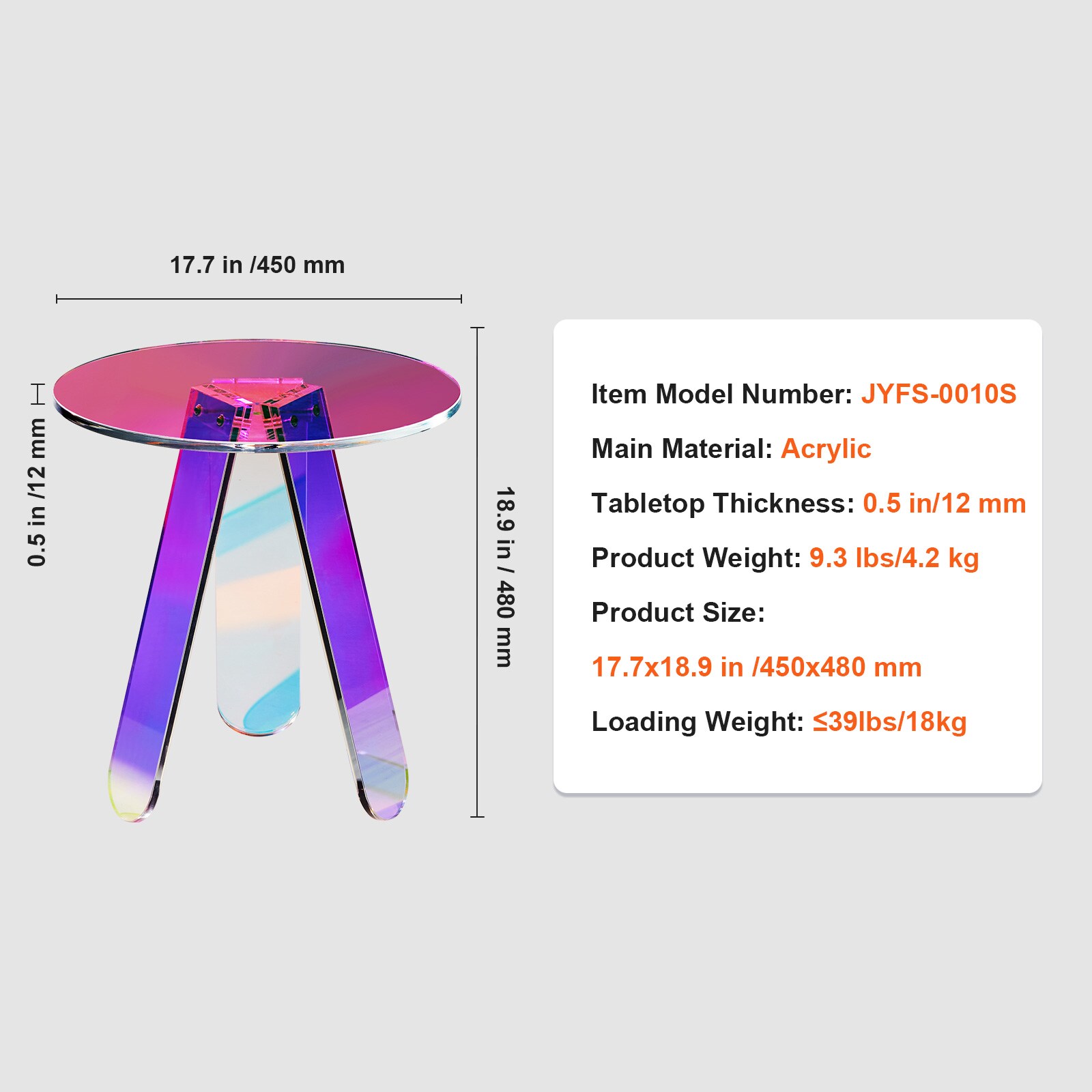 GlasFlength LW-CT-040 End-Tables - View #4