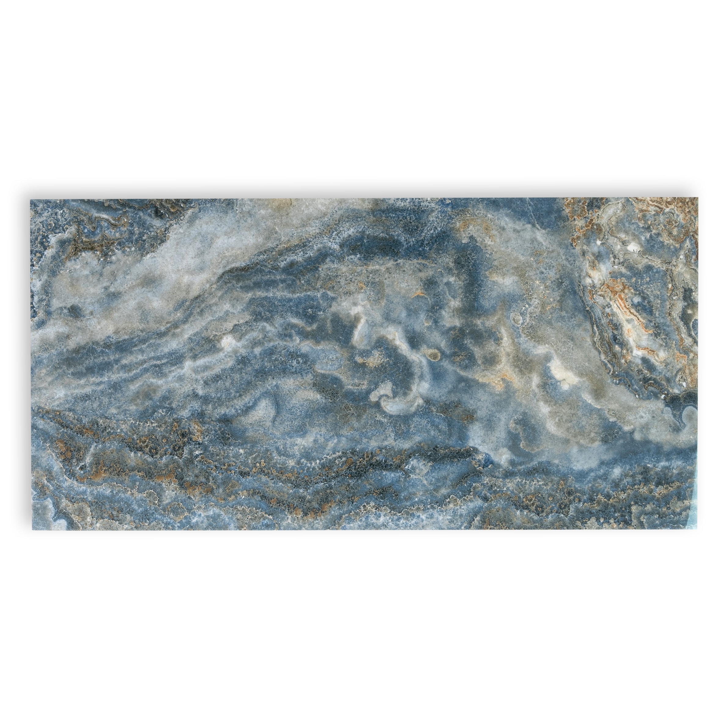 Apollo Tile IMP88TEBL2448 Splendor Hale Navy 24-in x 48-in Polished Porcelain Marble Look Floor and Wall Tile (15.55-sq. ft/ Carton)