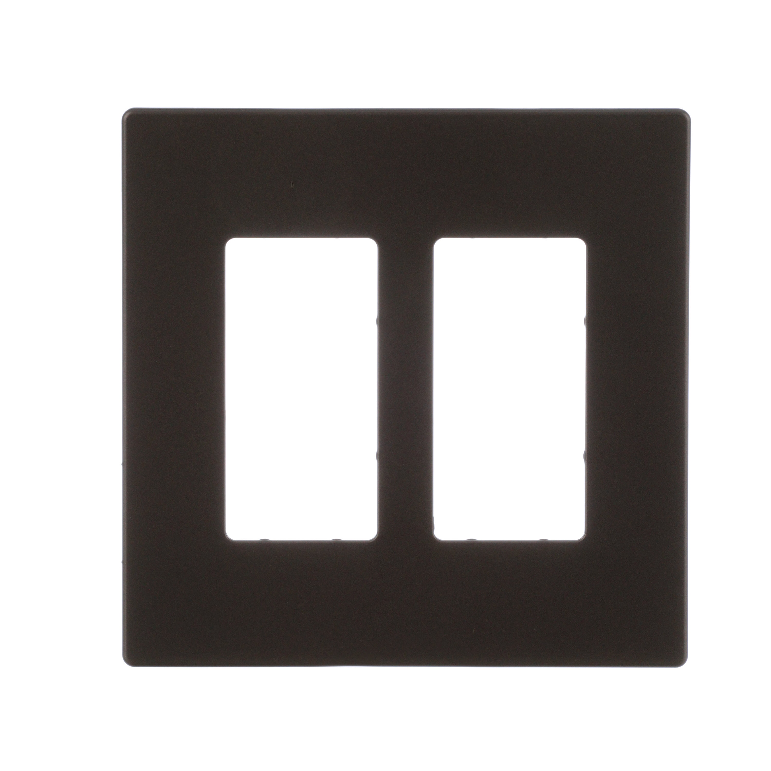 Eaton PJS262RB-F-LW 2 -Gang Midsize Size Oil-Rubbed Bronze Polycarbonate Indoor Screwless Decorator Wall Plate