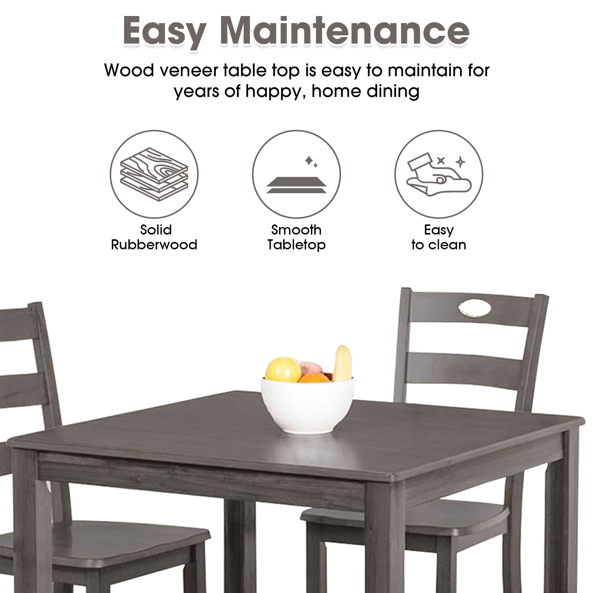 IHOMEadore MDFM3419GY-T-5PK Dining-Sets - View #3