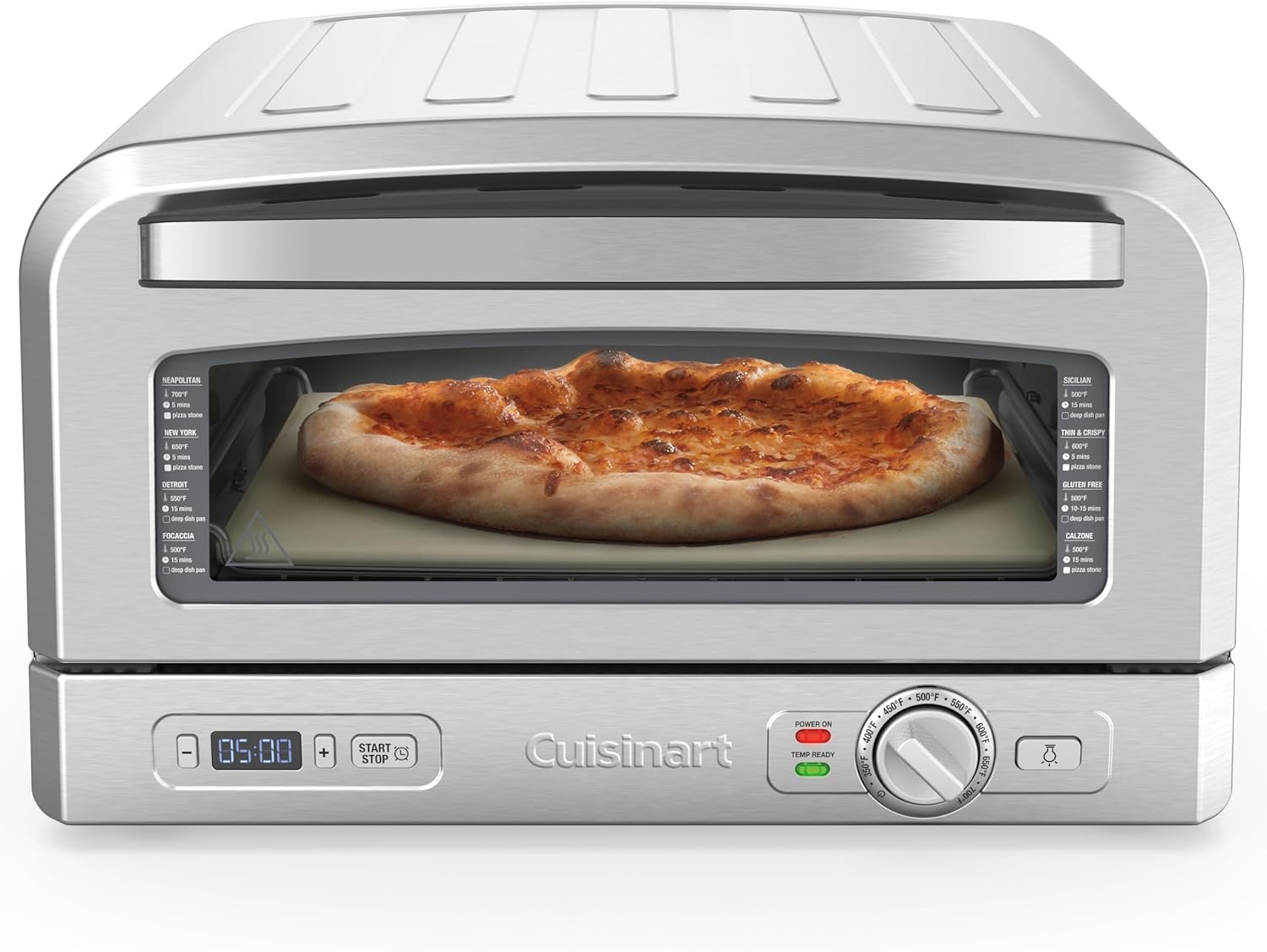 Cuisinart Stainless steel Hearth Electric Indoor/Outdoor Pizza Oven #CPZ-120
