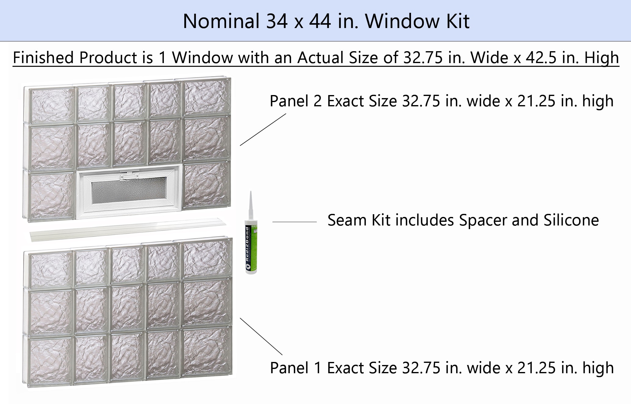 REDI2SET V3444IS Glass-Block-Windows - View #2