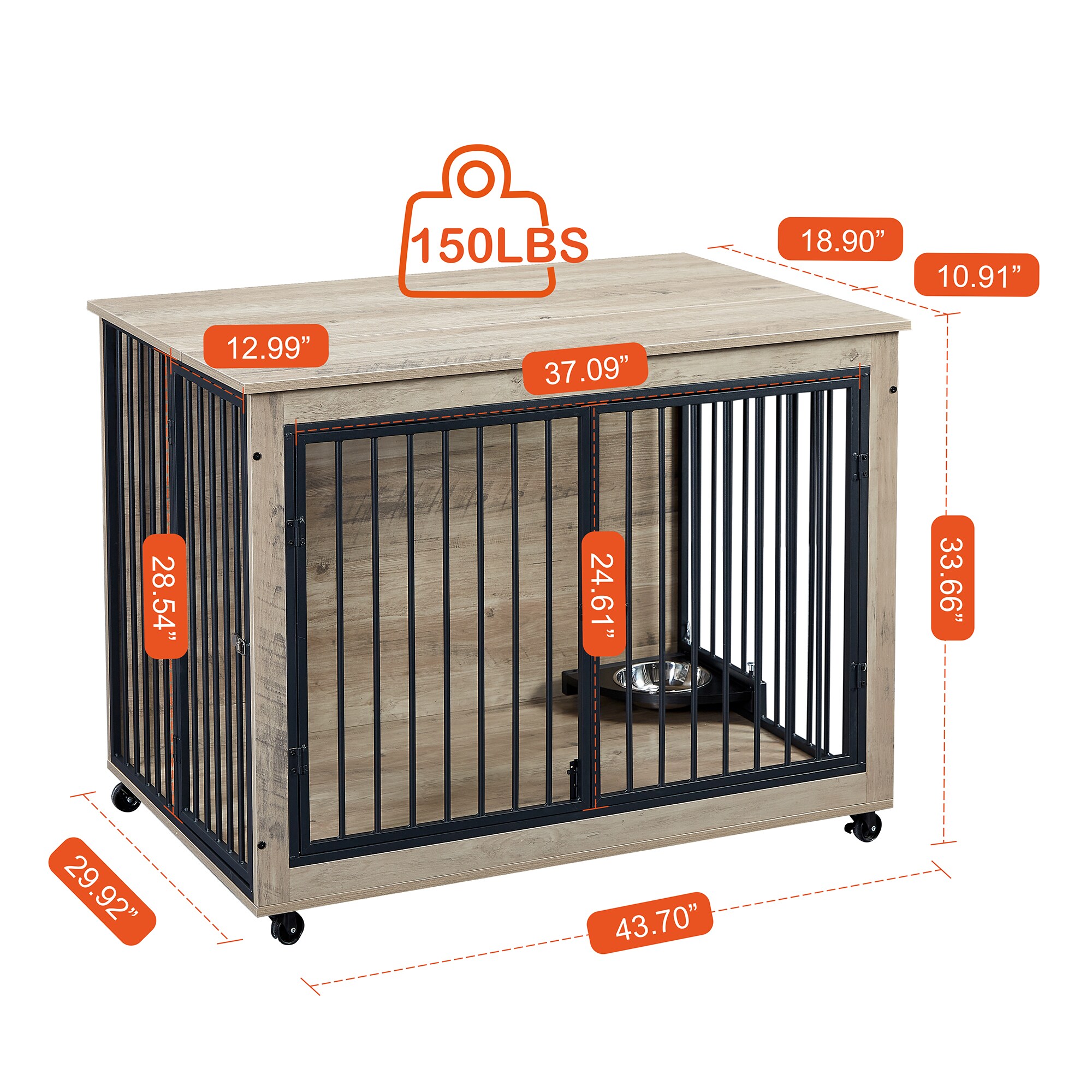LIVIZA GIJ-DC001-44GY Pet-Crates-Carriers - View #3